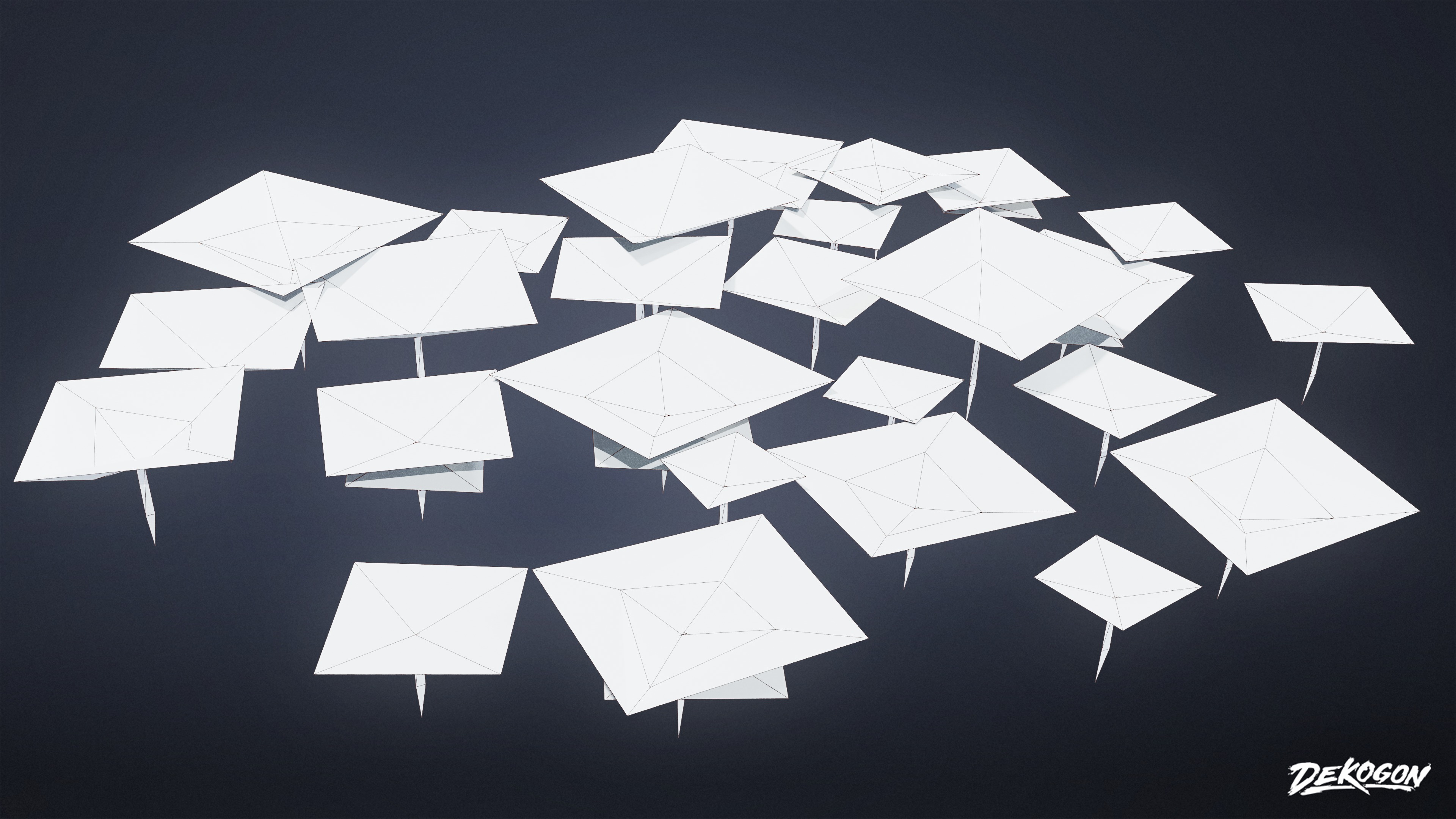 FOLIAGE - Grass Set 01 - LOW POLY AND NANITE Low-poly 3D model_8