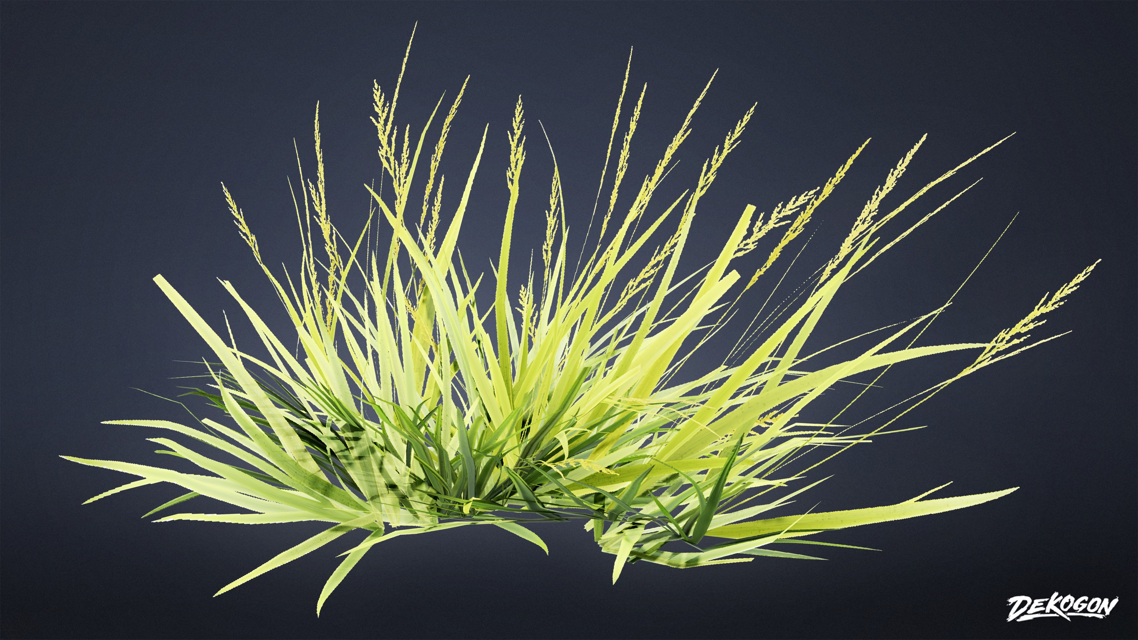 FOLIAGE - Grass Set 01 - LOW POLY AND NANITE Low-poly 3D model_6