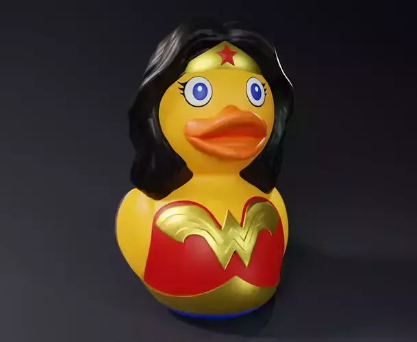 Cute Wonder Woman Rubber Duck 3D print model
