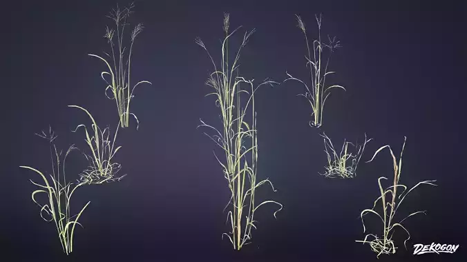 FOLIAGE - Grass Tall Wild 01 - LOW POLY