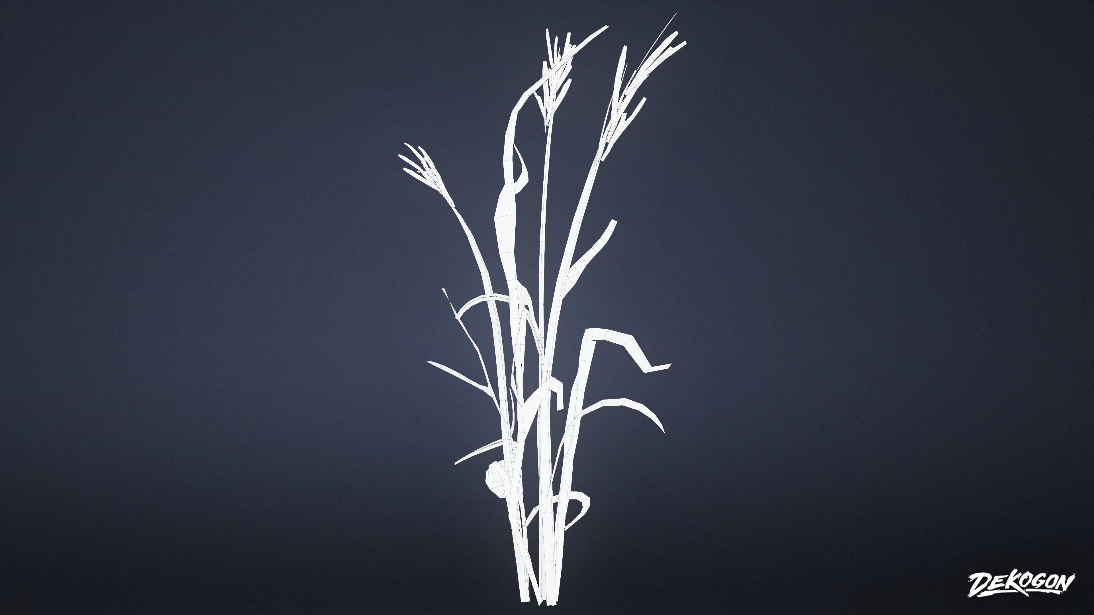 FOLIAGE - Grass Tall Wild 01 - LOW POLY Low-poly 3D model_8