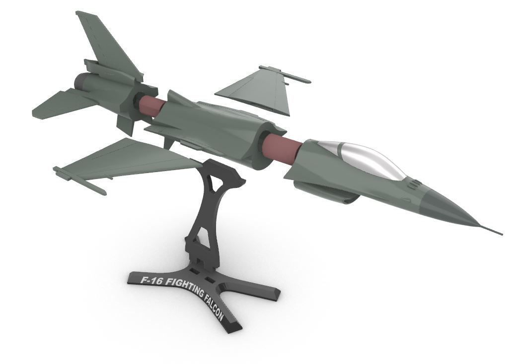 F-16 Fighting Falcon 3D print model_6