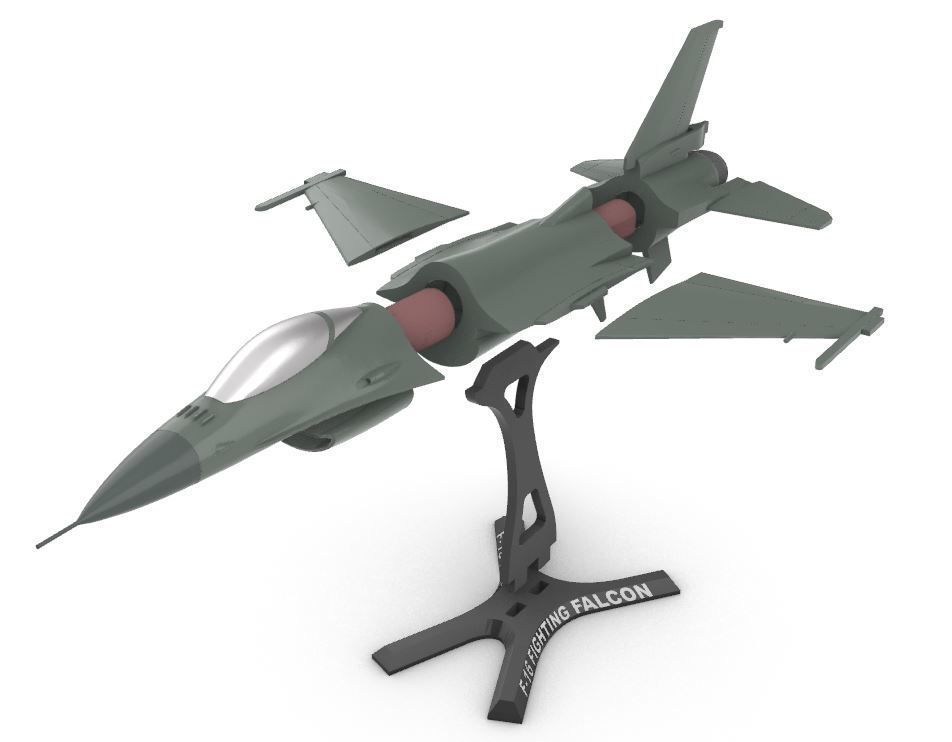 F-16 Fighting Falcon 3D print model_7