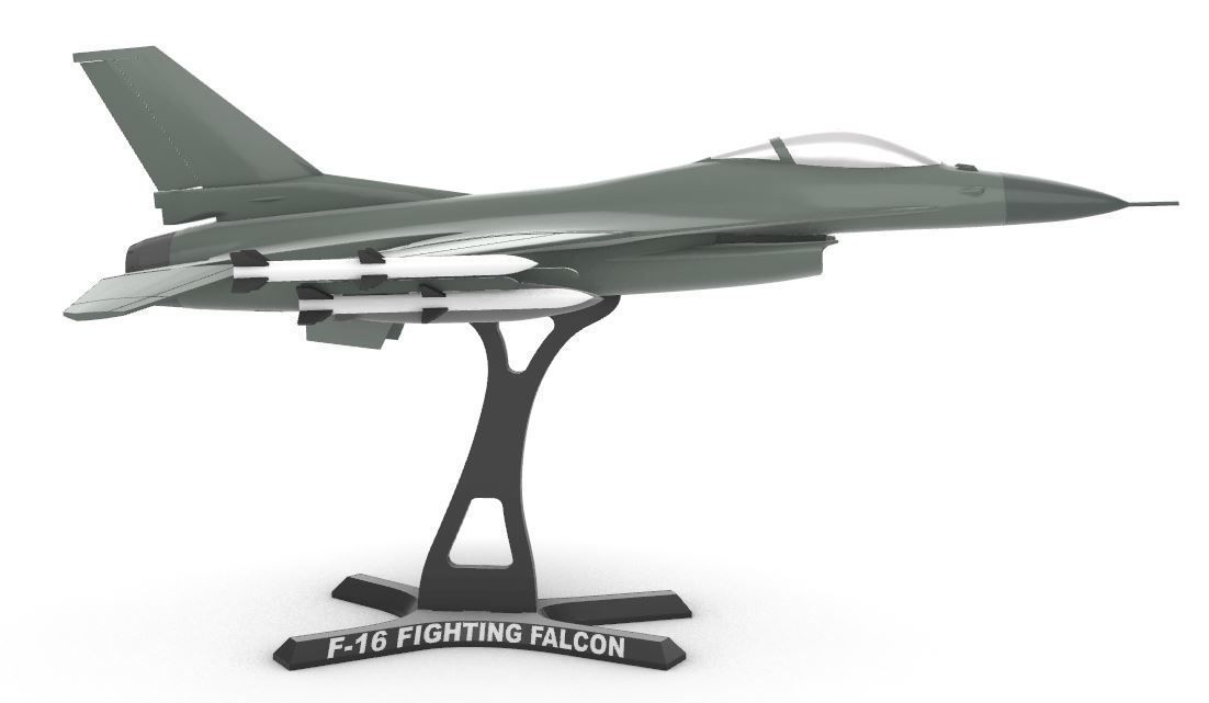 F-16 Fighting Falcon 3D print model_12