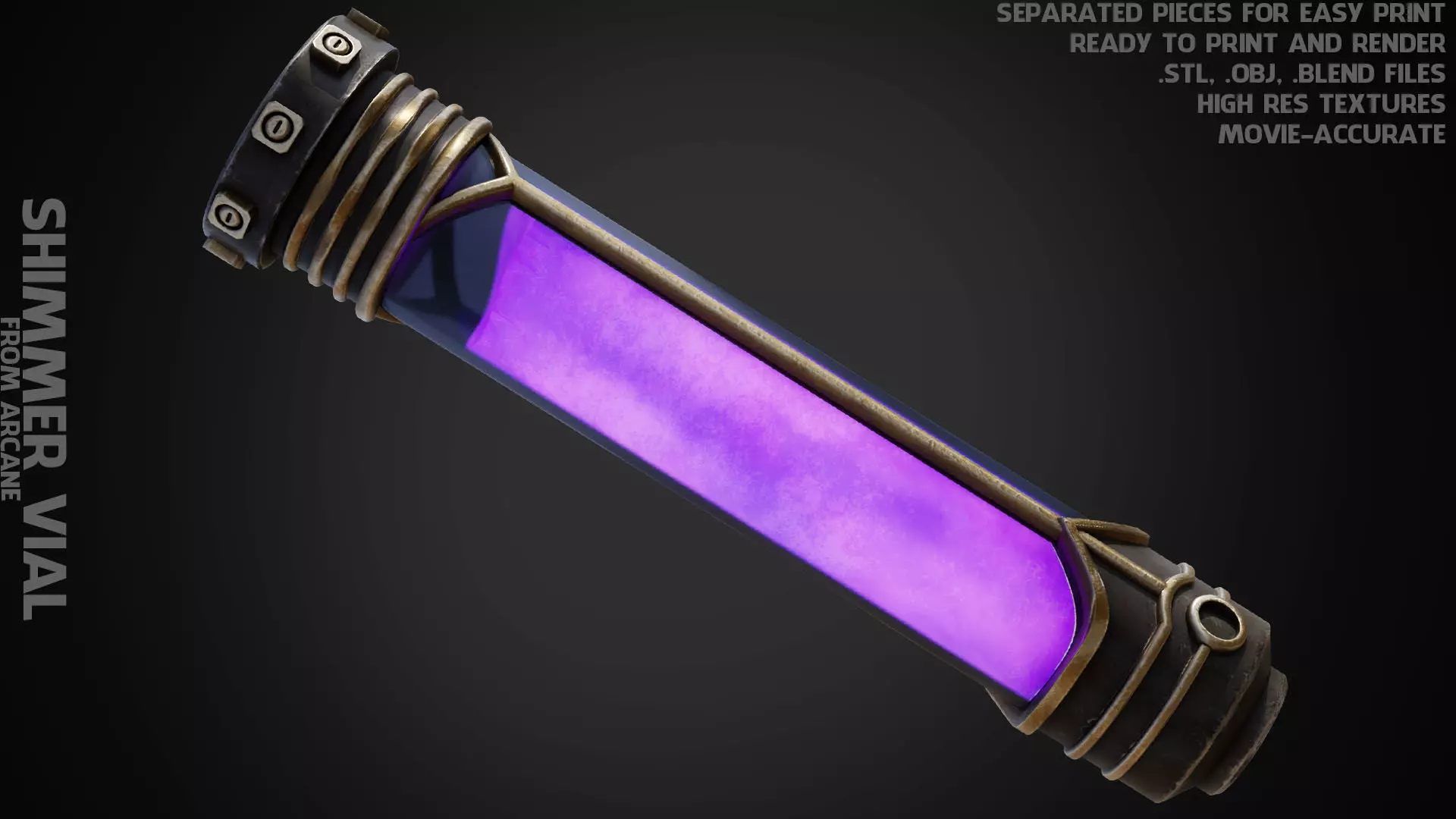 Arcane Shimmer Vial from Zaun for Cosplay 3D print model