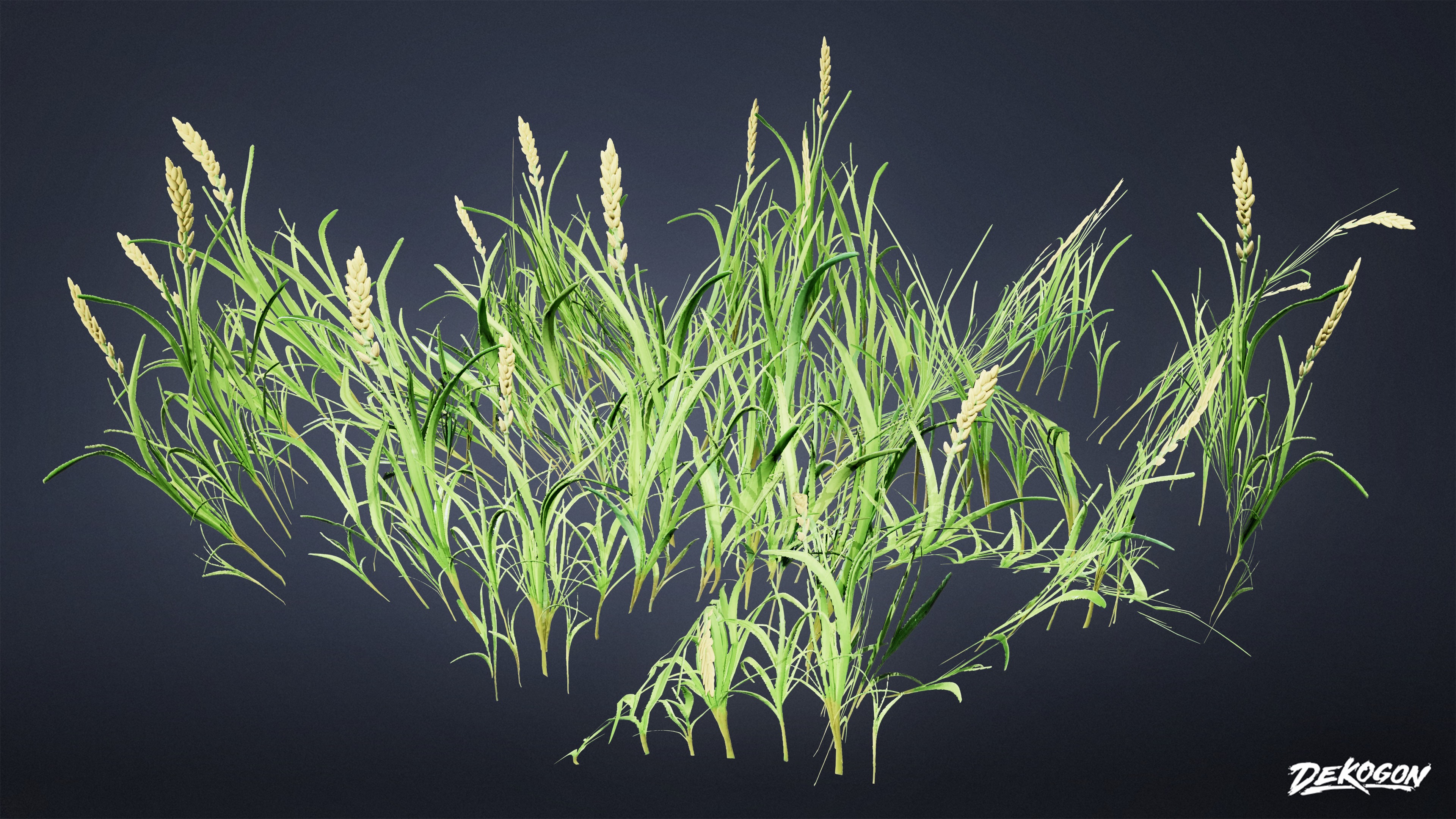 FOLIAGE - Grass Clumps 01 - LOW POLY Low-poly 3D model_4