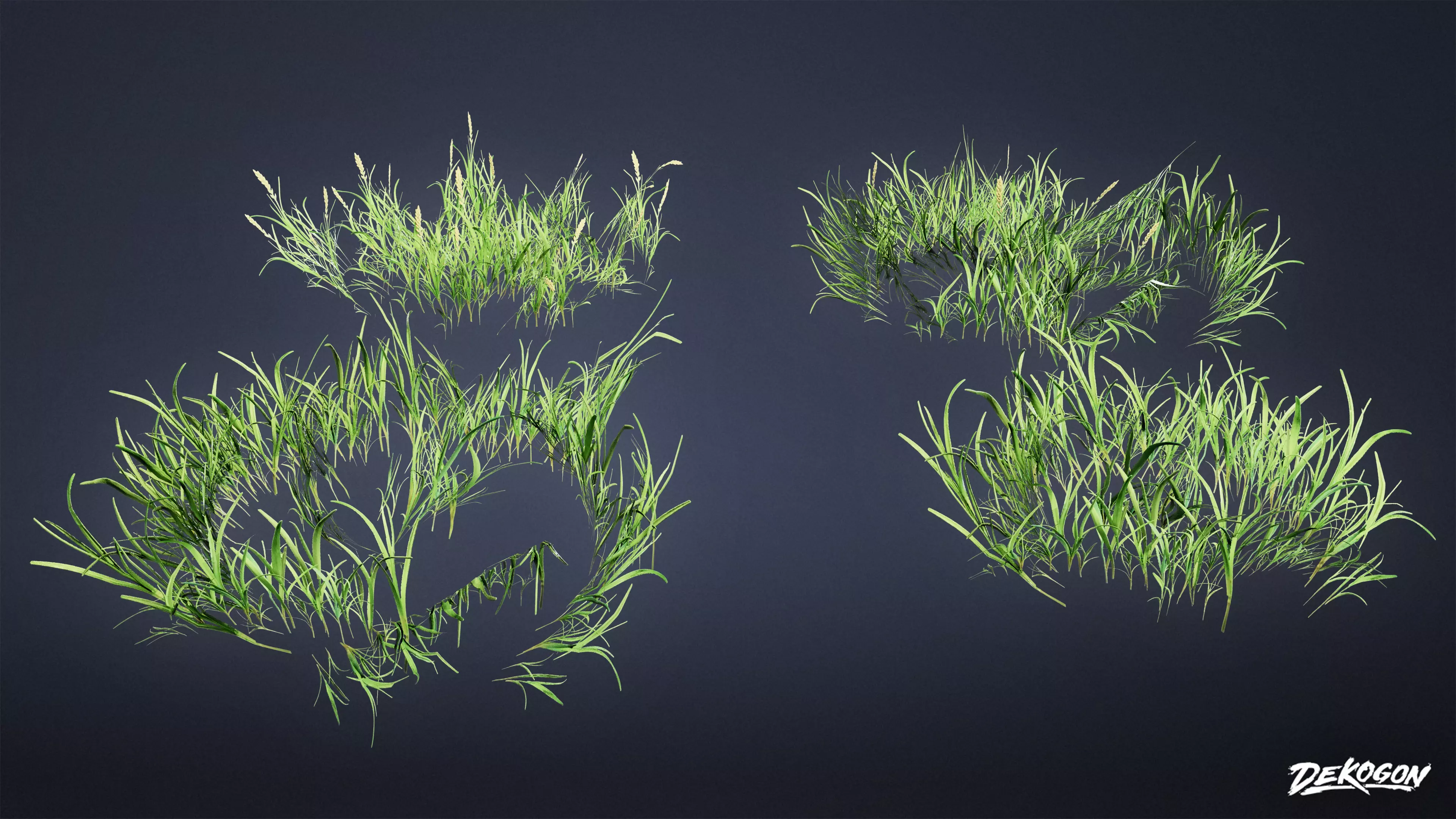 FOLIAGE - Grass Clumps 01 - LOW POLY Low-poly 3D model_0