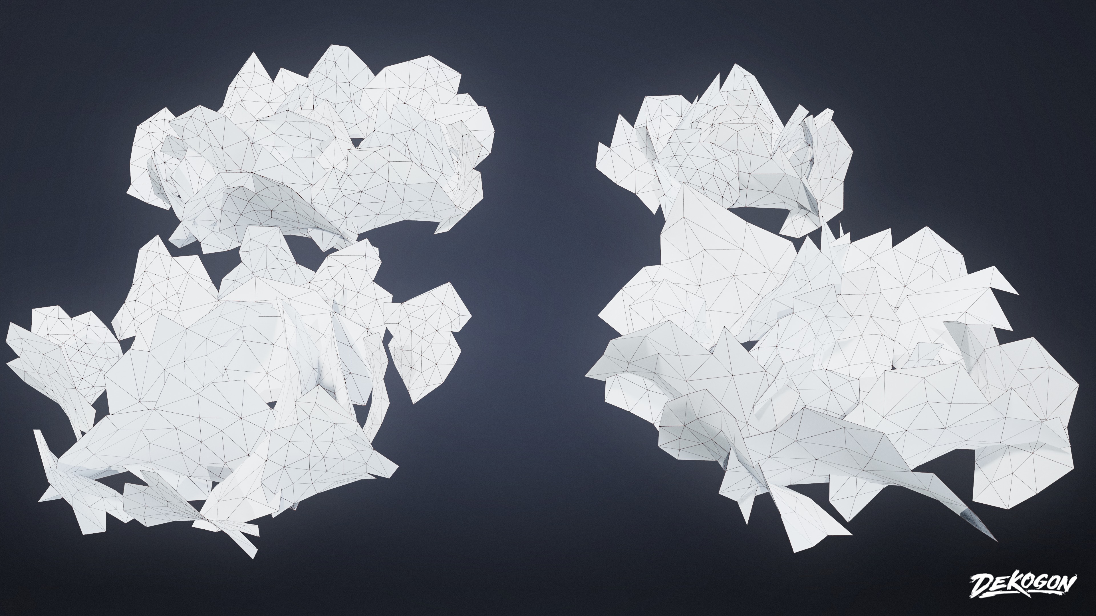 FOLIAGE - Grass Clumps 01 - LOW POLY Low-poly 3D model_9