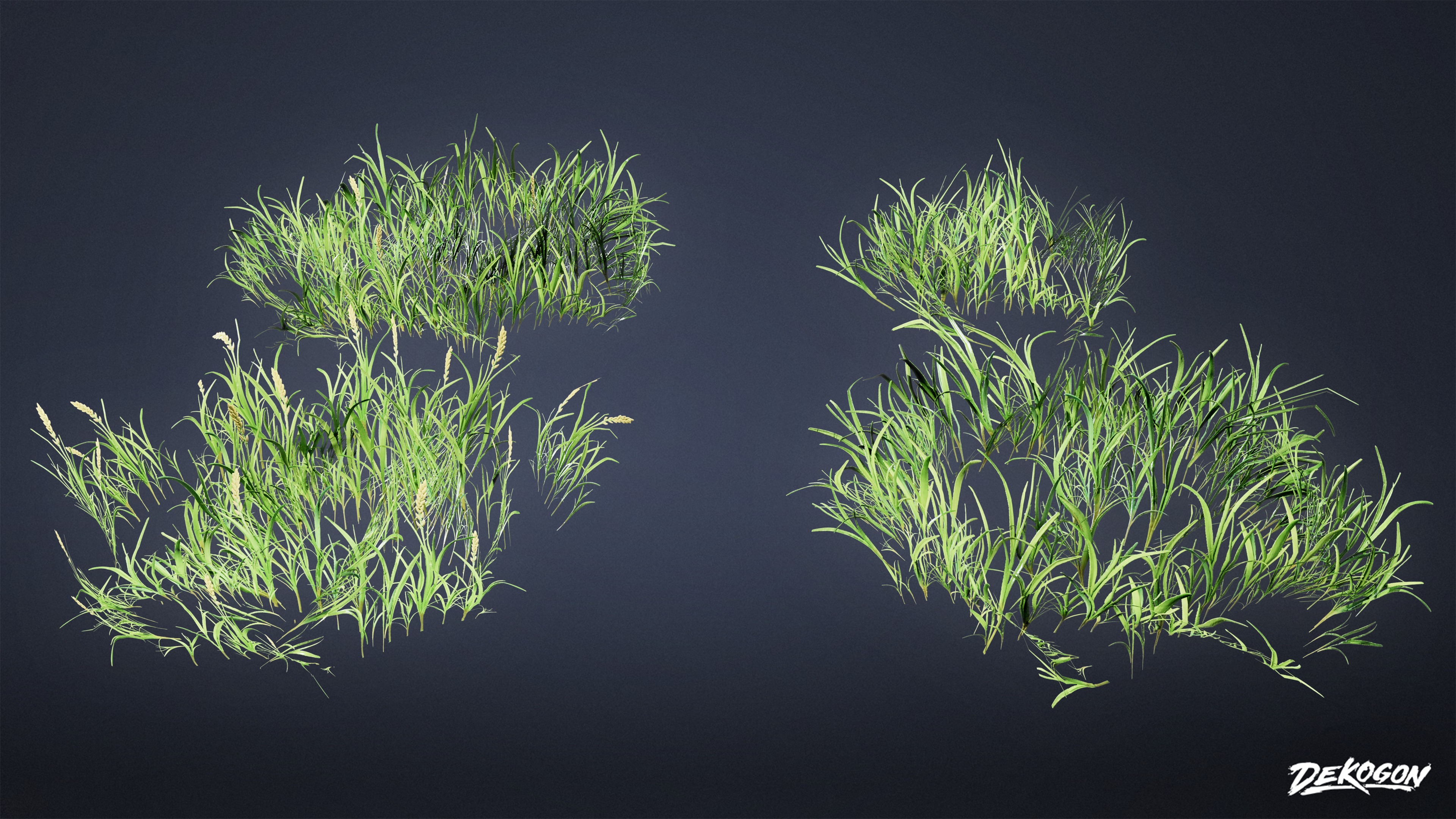 FOLIAGE - Grass Clumps 01 - LOW POLY Low-poly 3D model_1