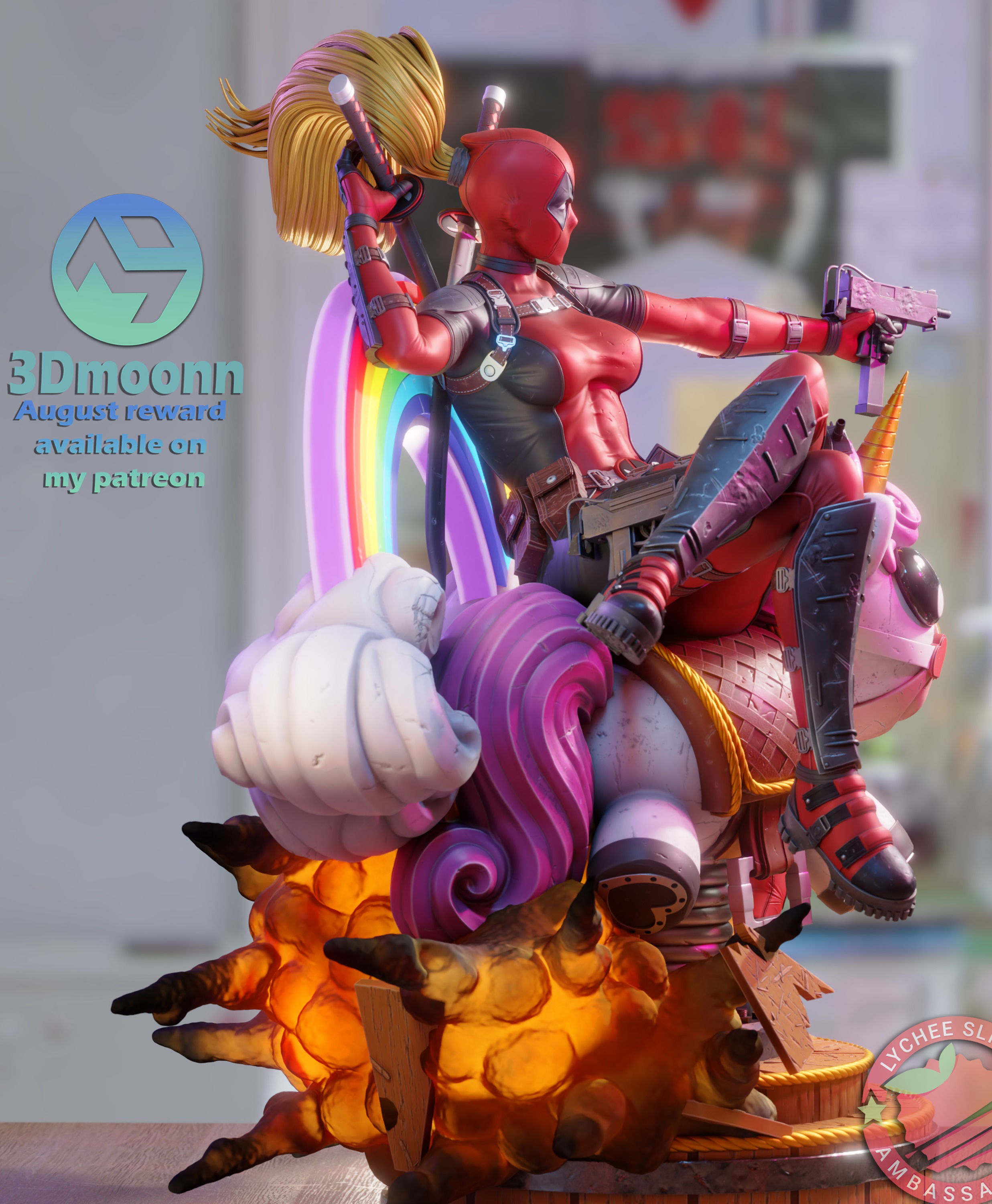 lady deadpool - Deadpool  Wolverine 3D print model_6