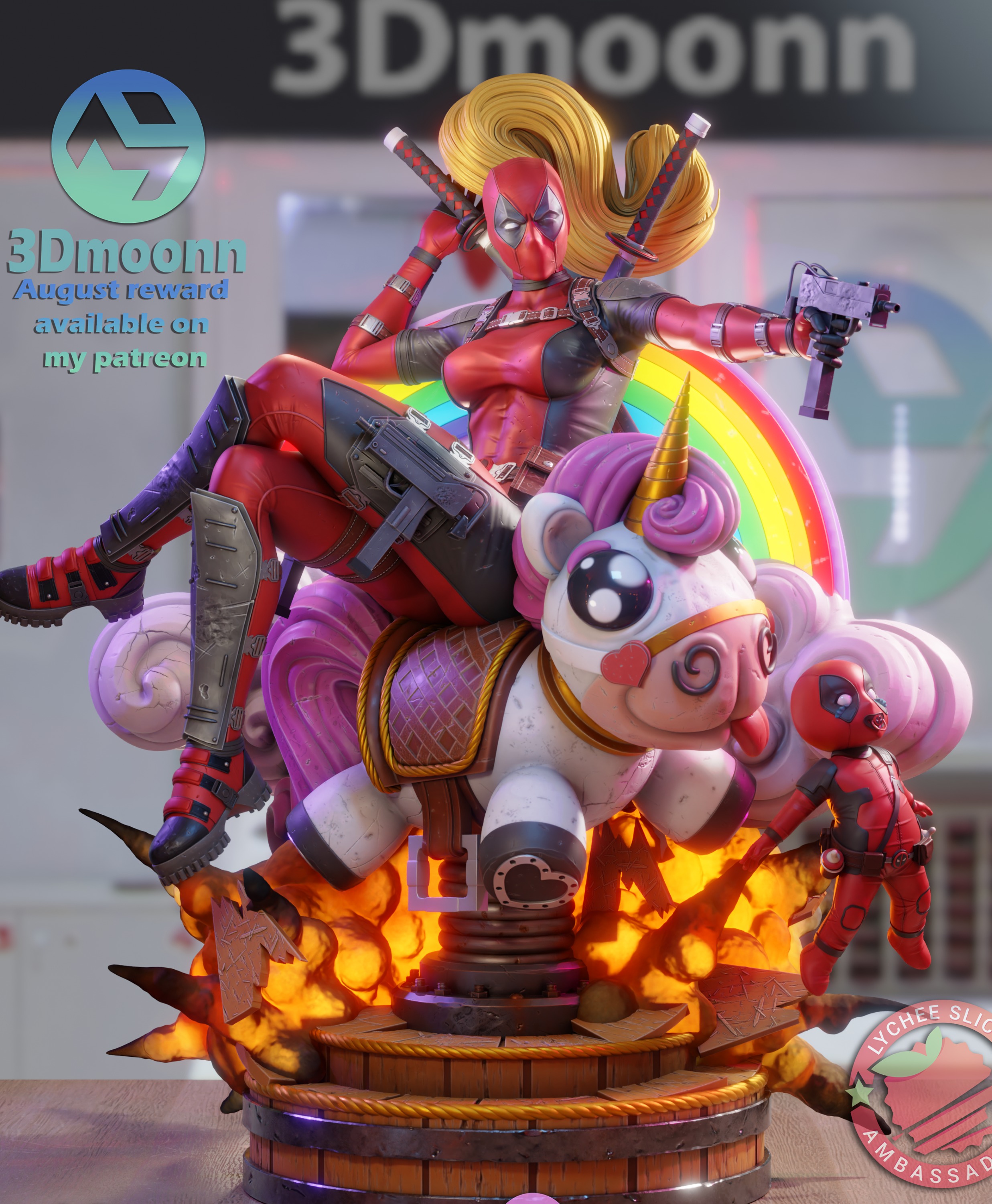 lady deadpool - Deadpool  Wolverine 3D print model_1