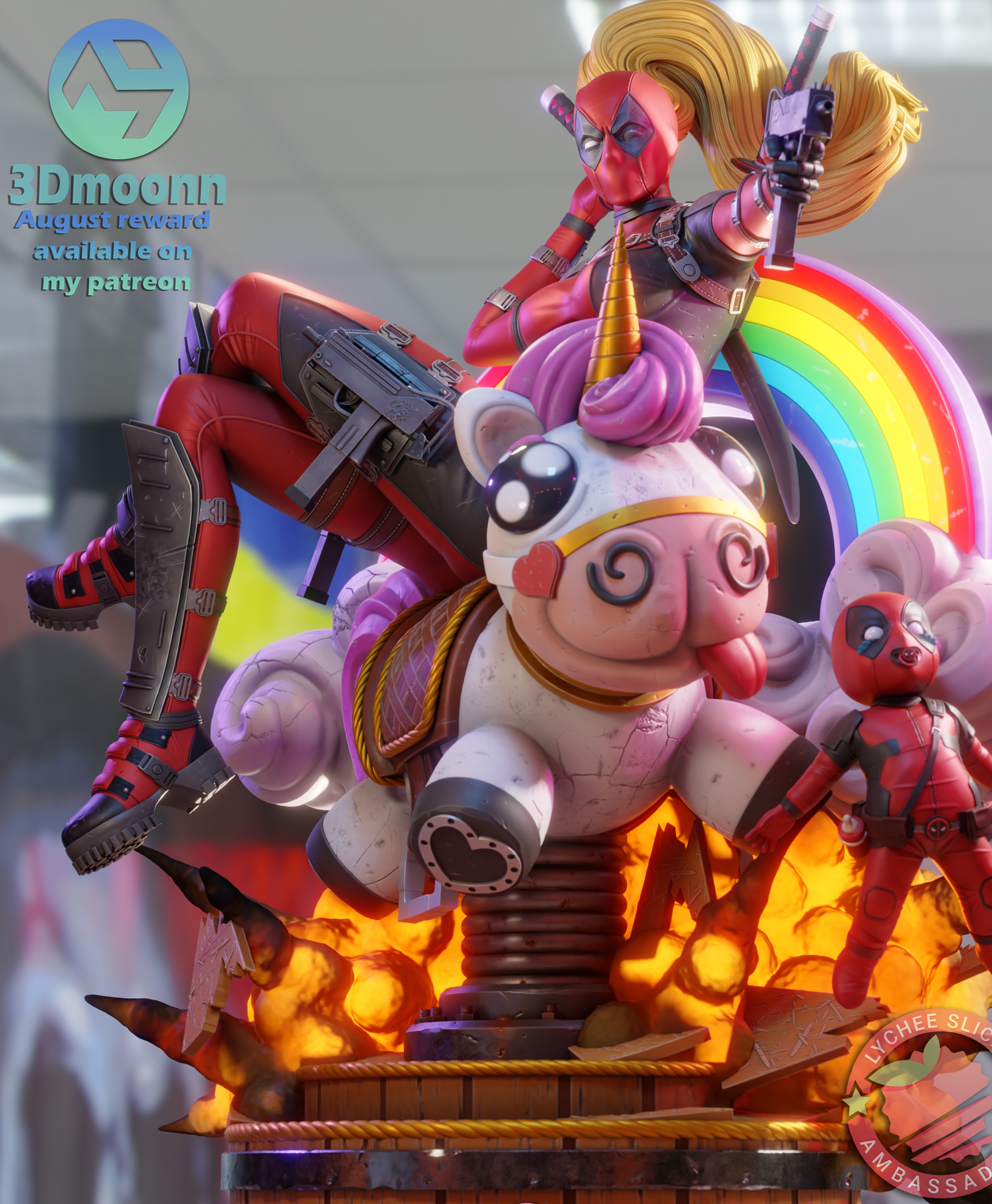 lady deadpool - Deadpool  Wolverine 3D print model_2