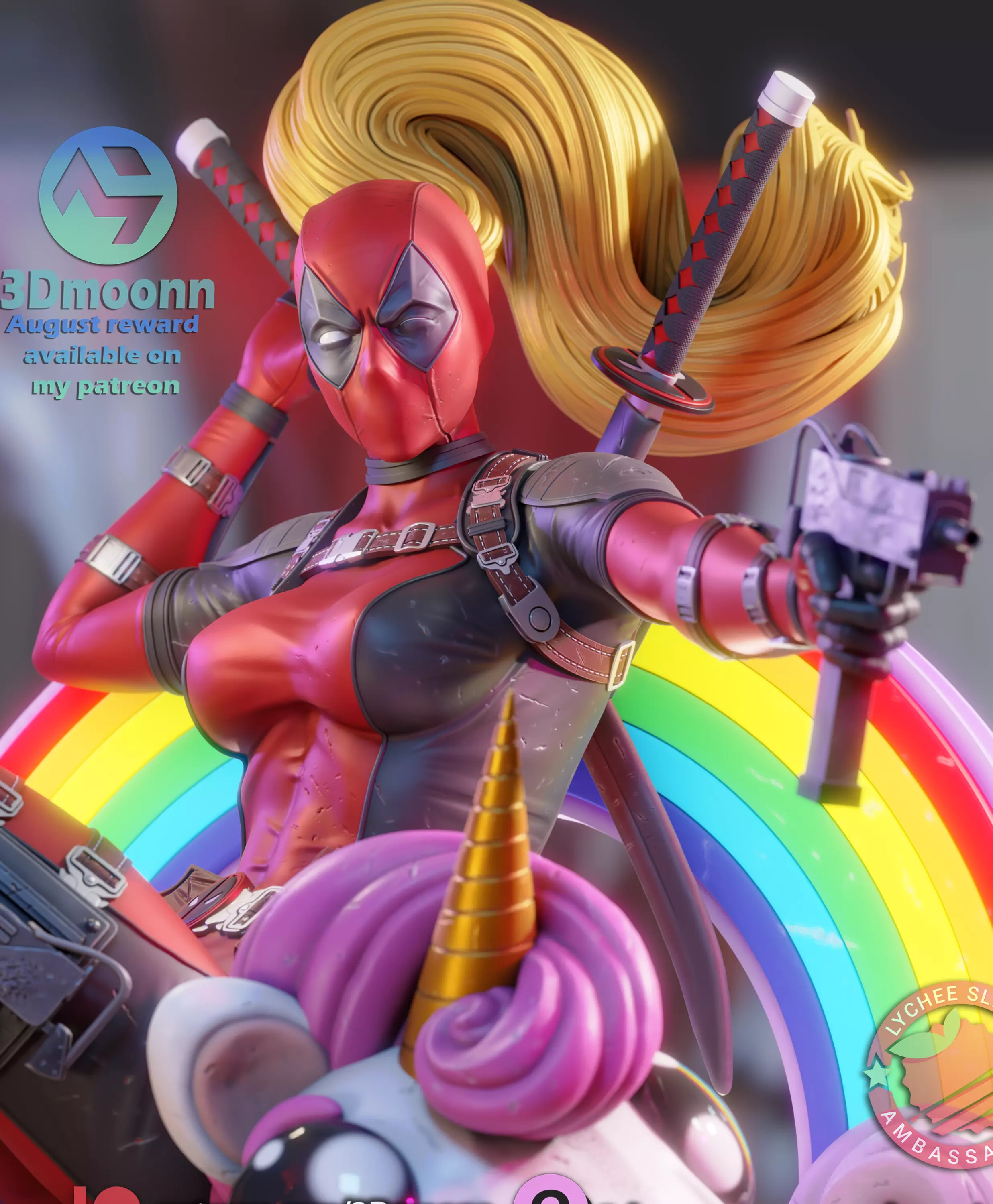 lady deadpool - Deadpool  Wolverine 3D print model_0