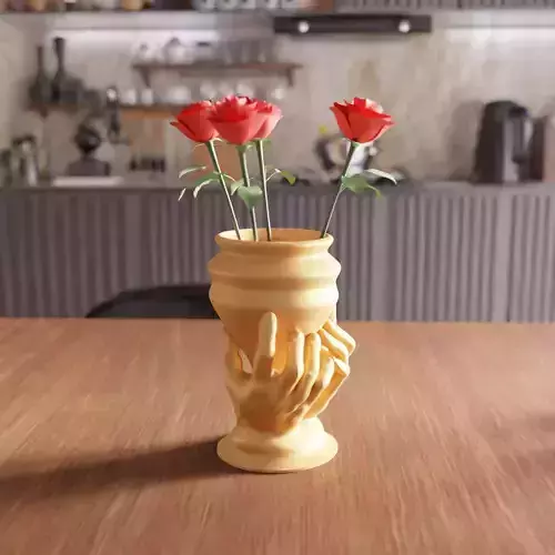 Hand Holding Vase - 038