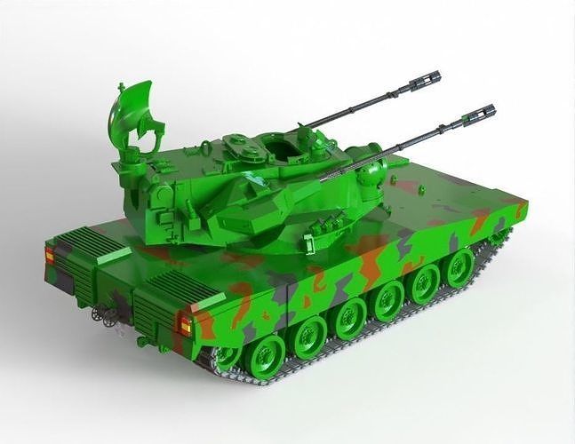 Flakpanzer Gepard Swiss MBT80 Free 3D print model