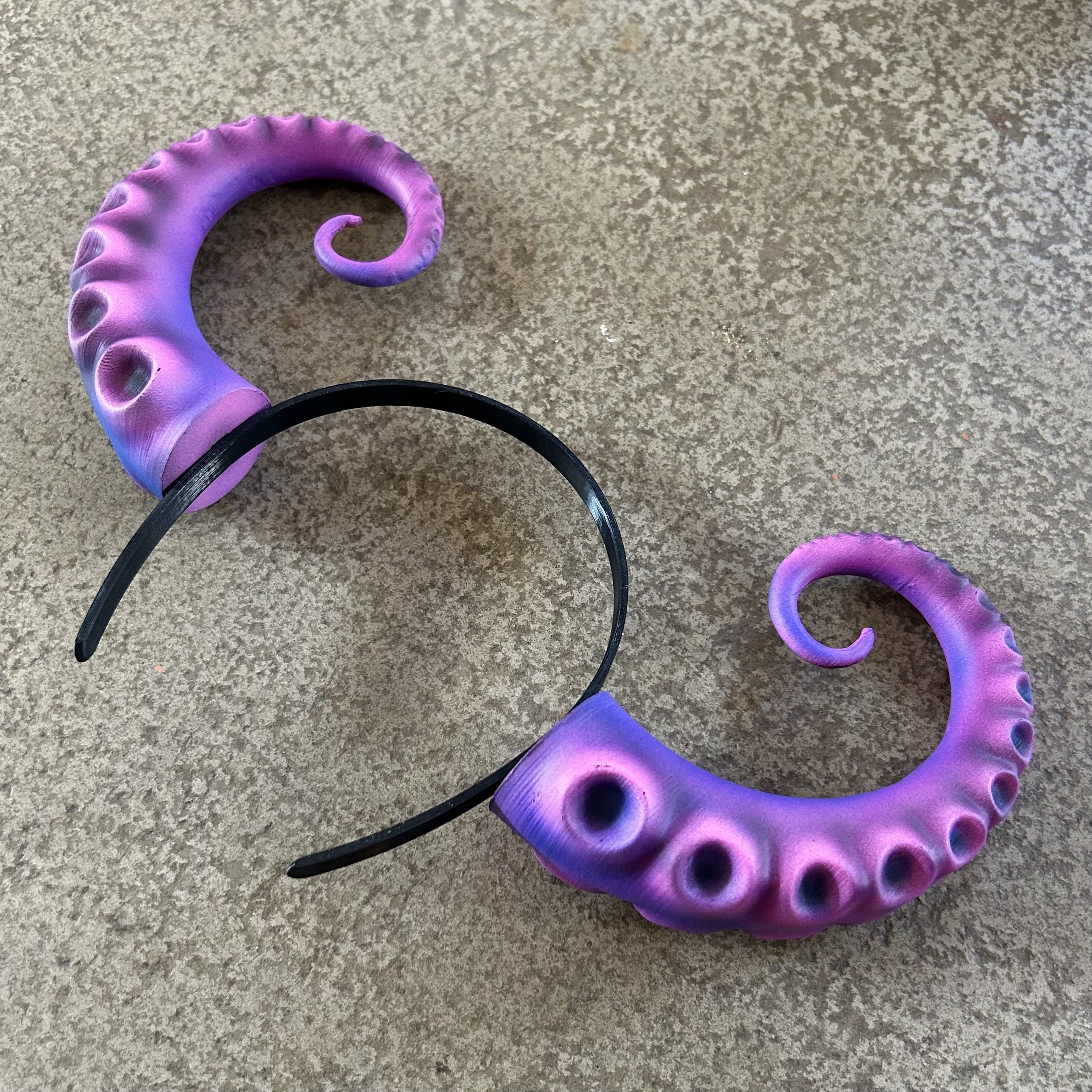 Tentacle Octopus Headband 3D print model_1