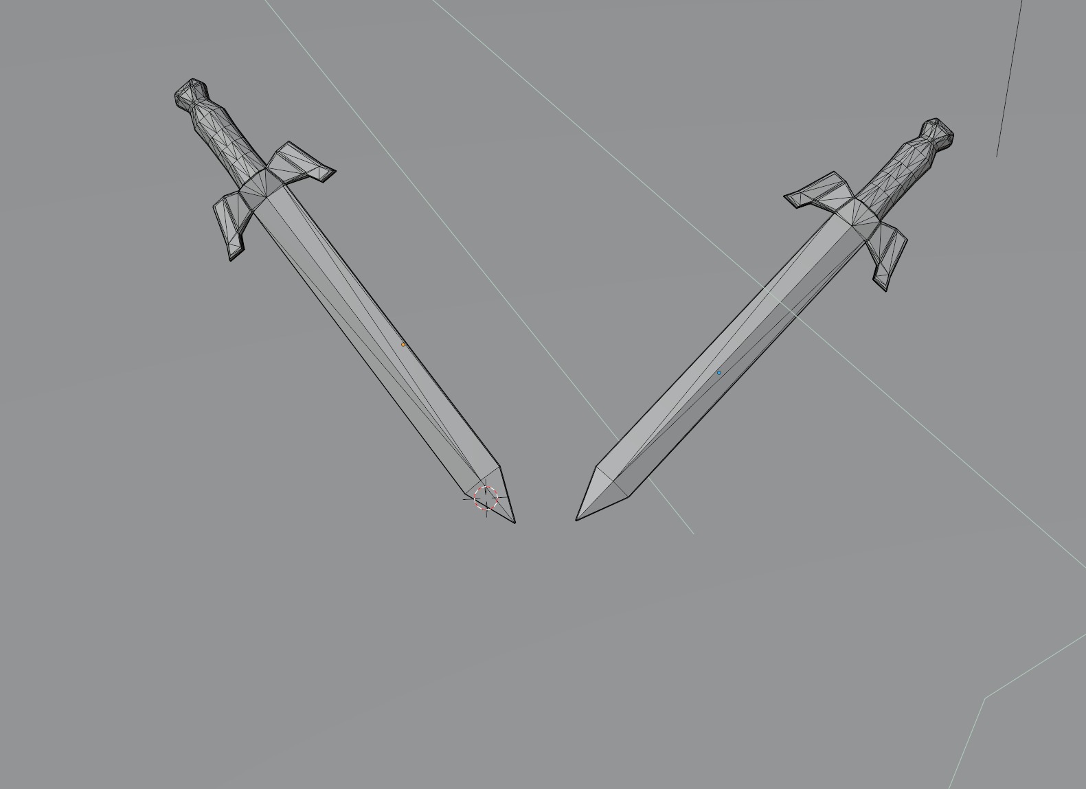 Semi-Realistic and Cartoon Sword - Low Poly Game Asset Low-poly 3D model_8