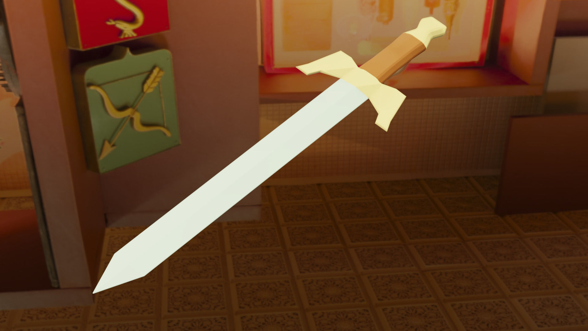 Semi-Realistic and Cartoon Sword - Low Poly Game Asset Low-poly 3D model_5