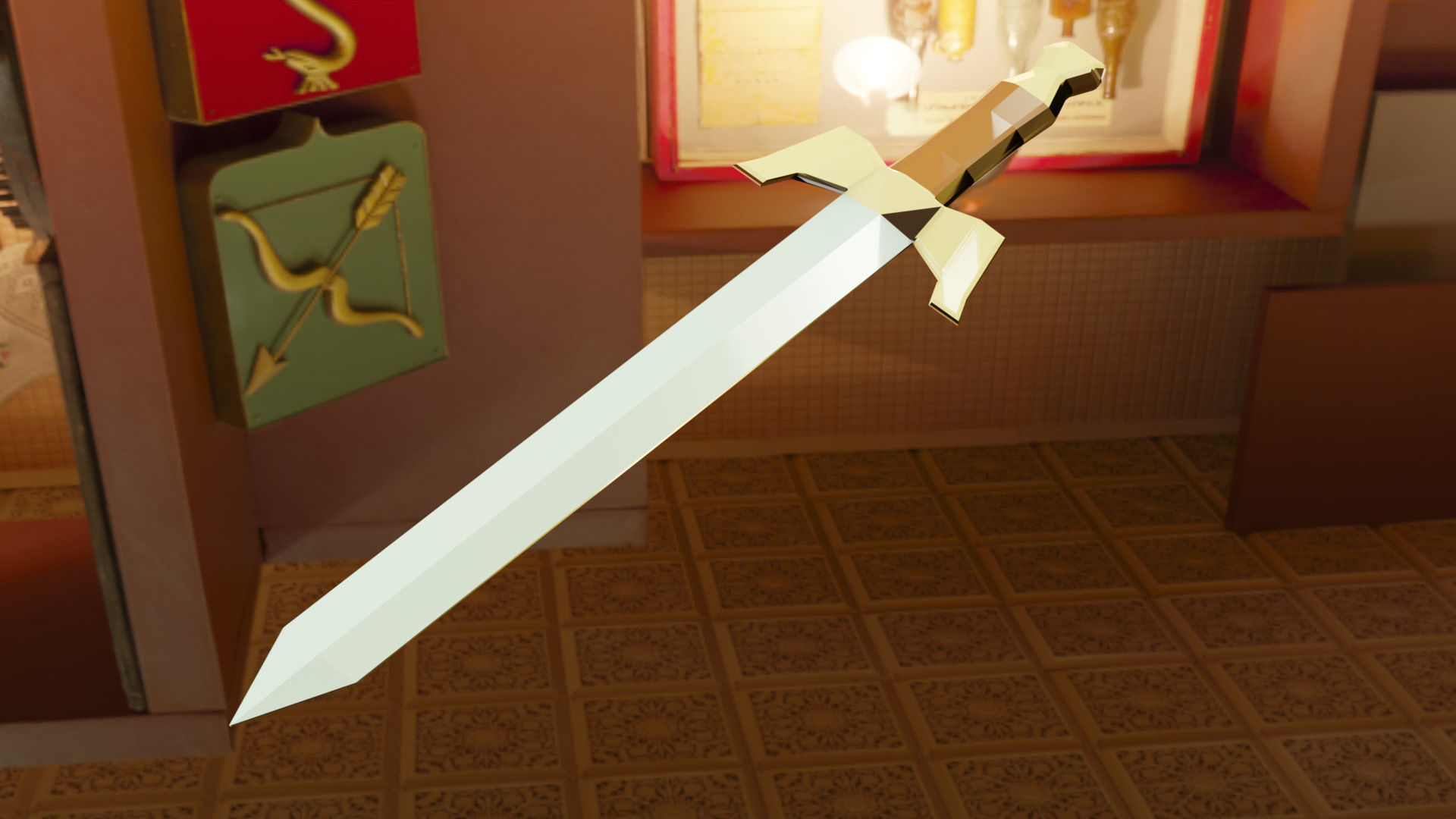 Semi-Realistic and Cartoon Sword - Low Poly Game Asset Low-poly 3D model_4