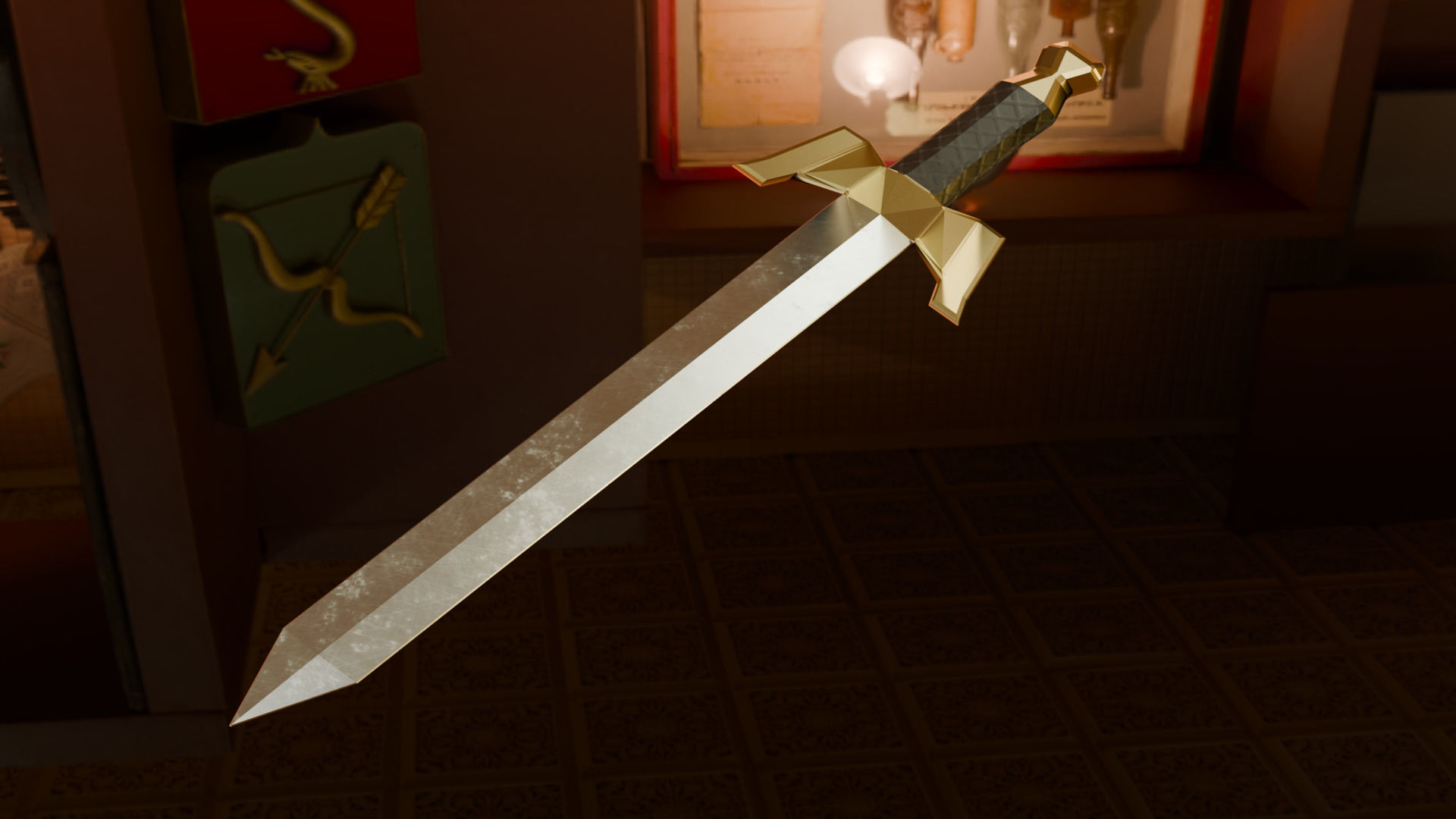 Semi-Realistic and Cartoon Sword - Low Poly Game Asset Low-poly 3D model_2