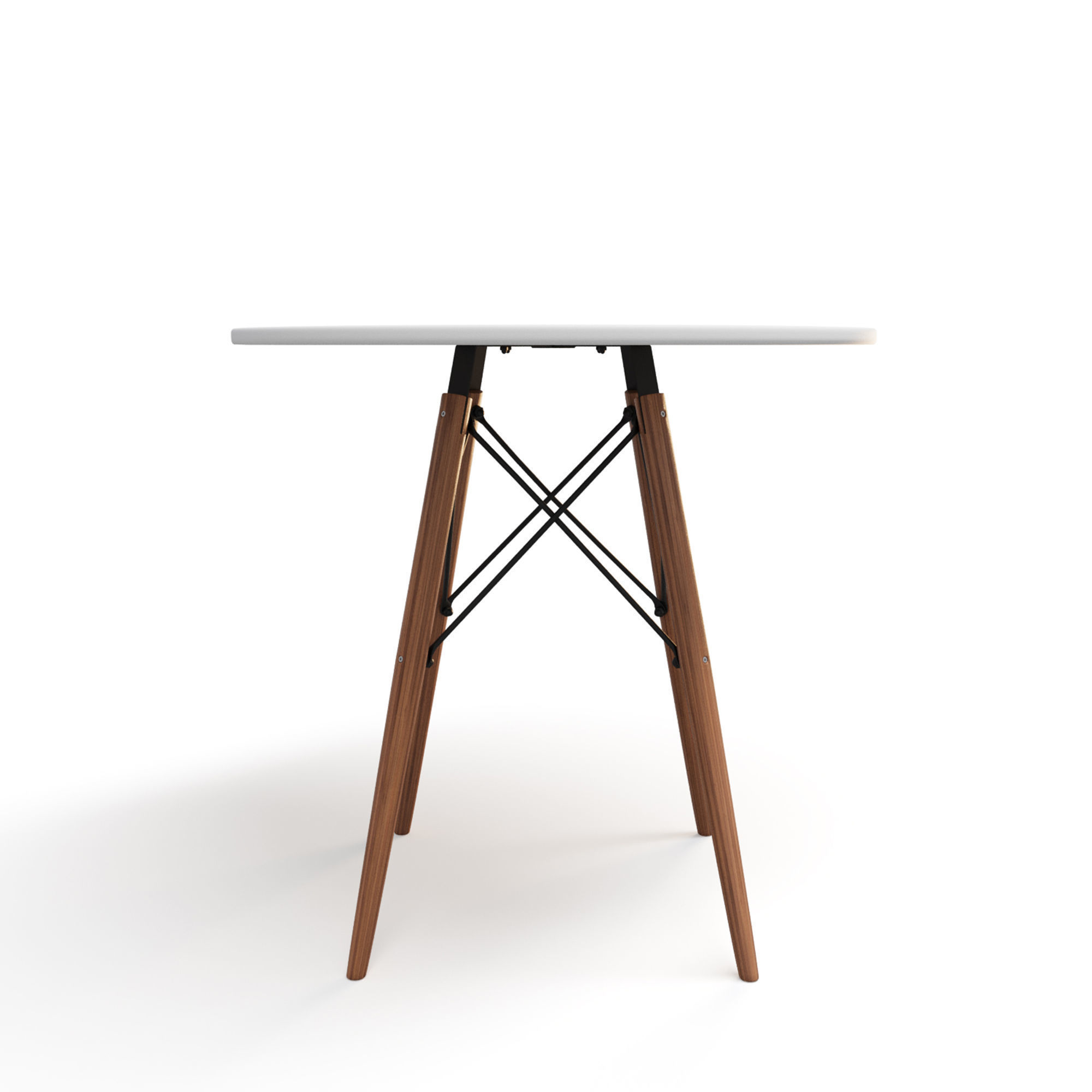 Round dining table 3D model_2