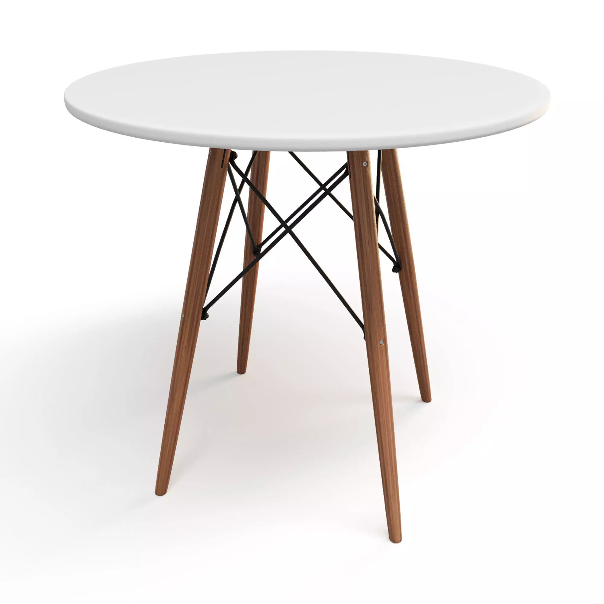 Round dining table 3D model_0
