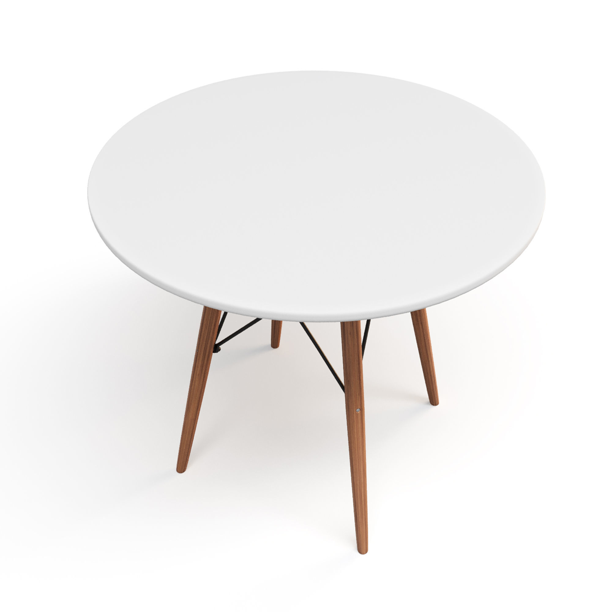 Round dining table 3D model_3