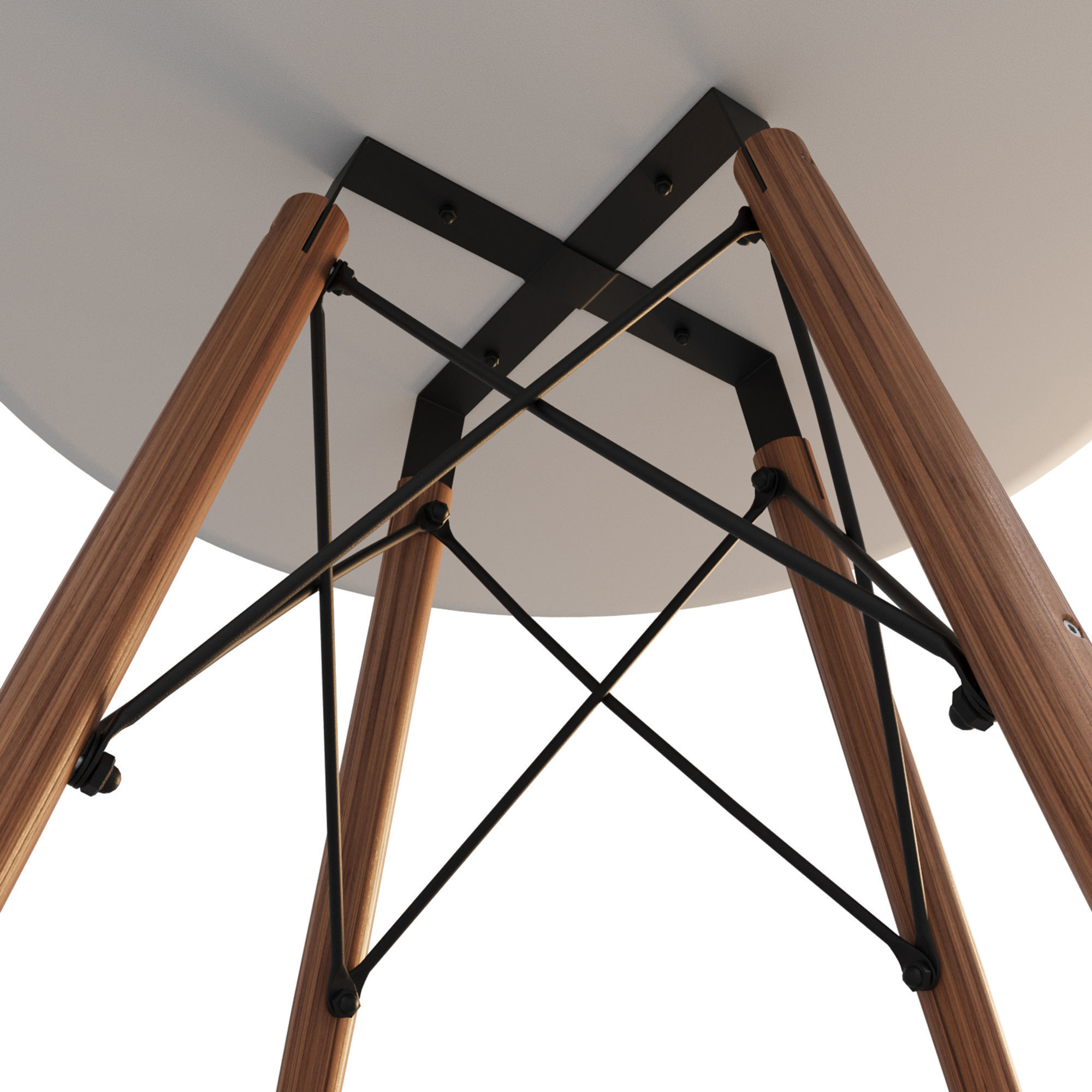 Round dining table 3D model_4