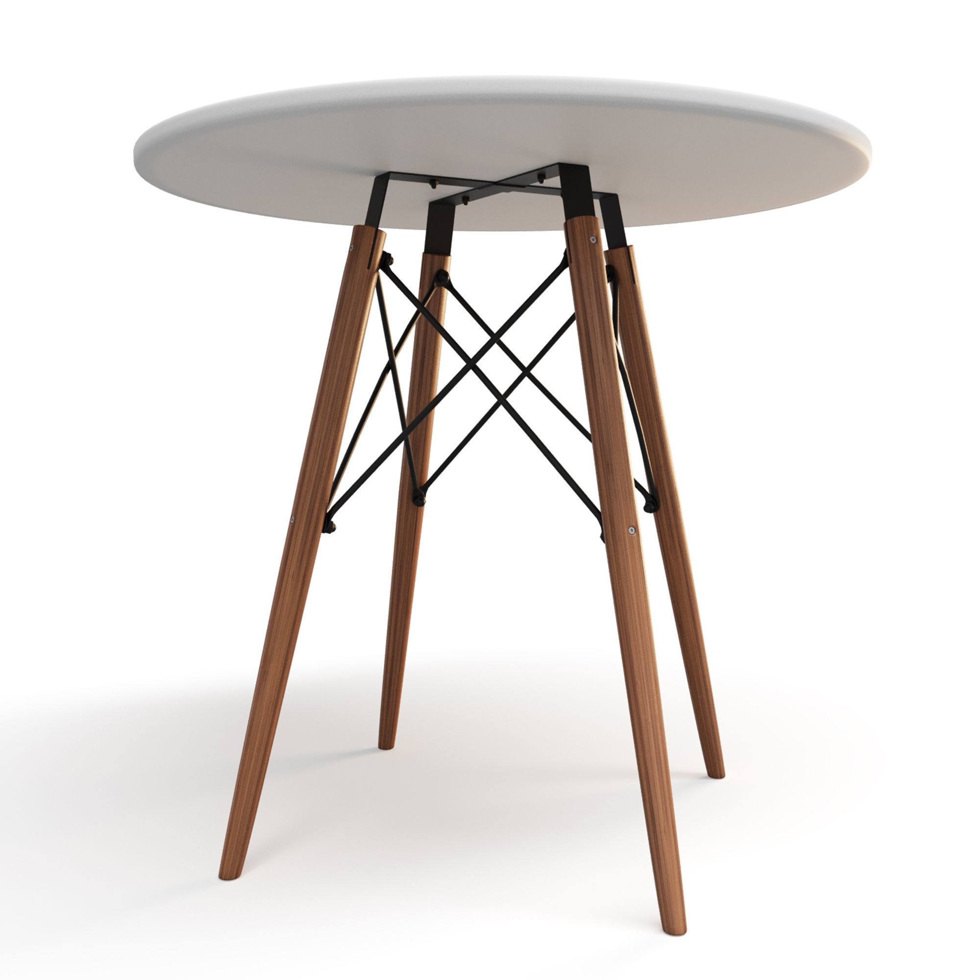 Round dining table 3D model_1