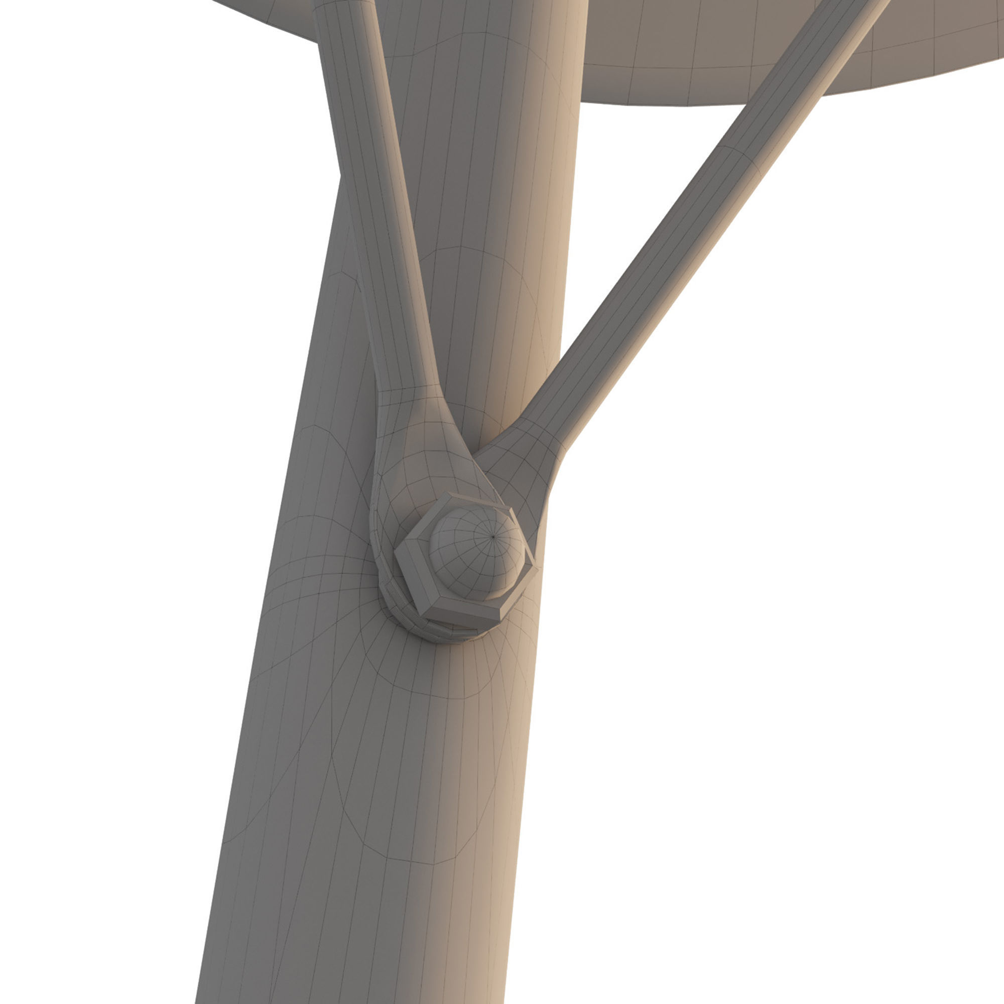 Round dining table 3D model_13