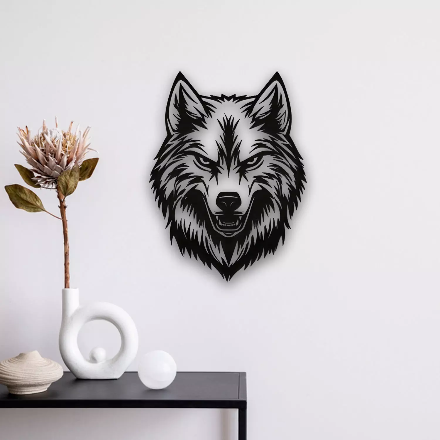 Wolf Wall Art 3D print model