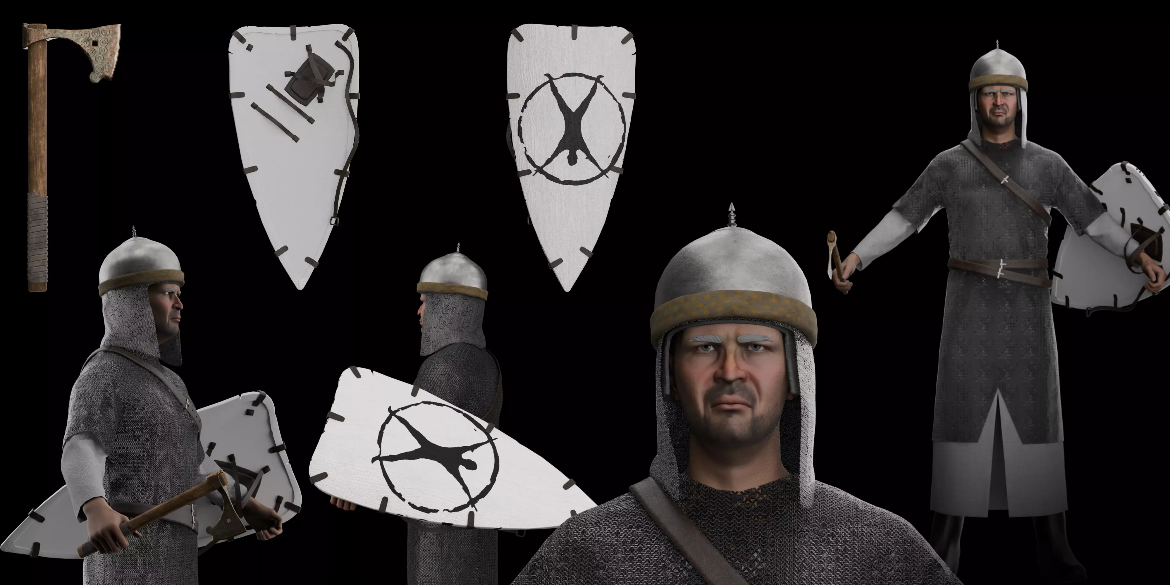 Chain-mail Warrior 3D model