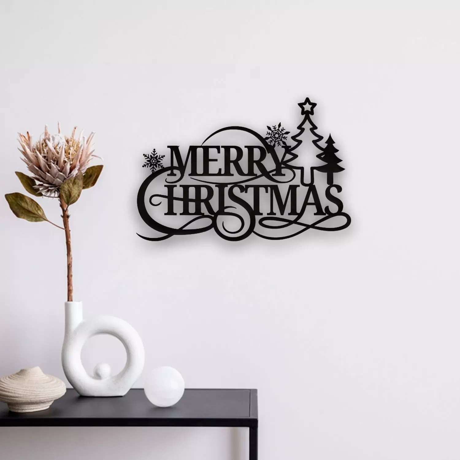 Merry Christmas Wall Art 3D print model_0