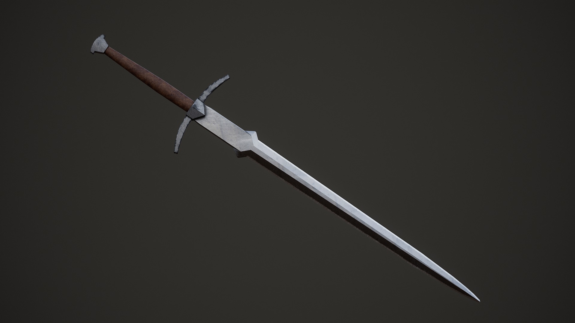 Simple LP Sword GameReady Asset 4k PBR Textures Low-poly 3D model_2