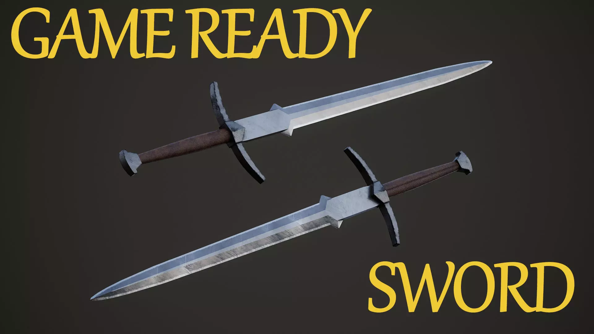 Simple LP Sword GameReady Asset 4k PBR Textures Low-poly 3D model_0