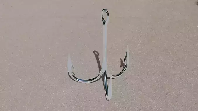Three Hook Low-poly 3D model