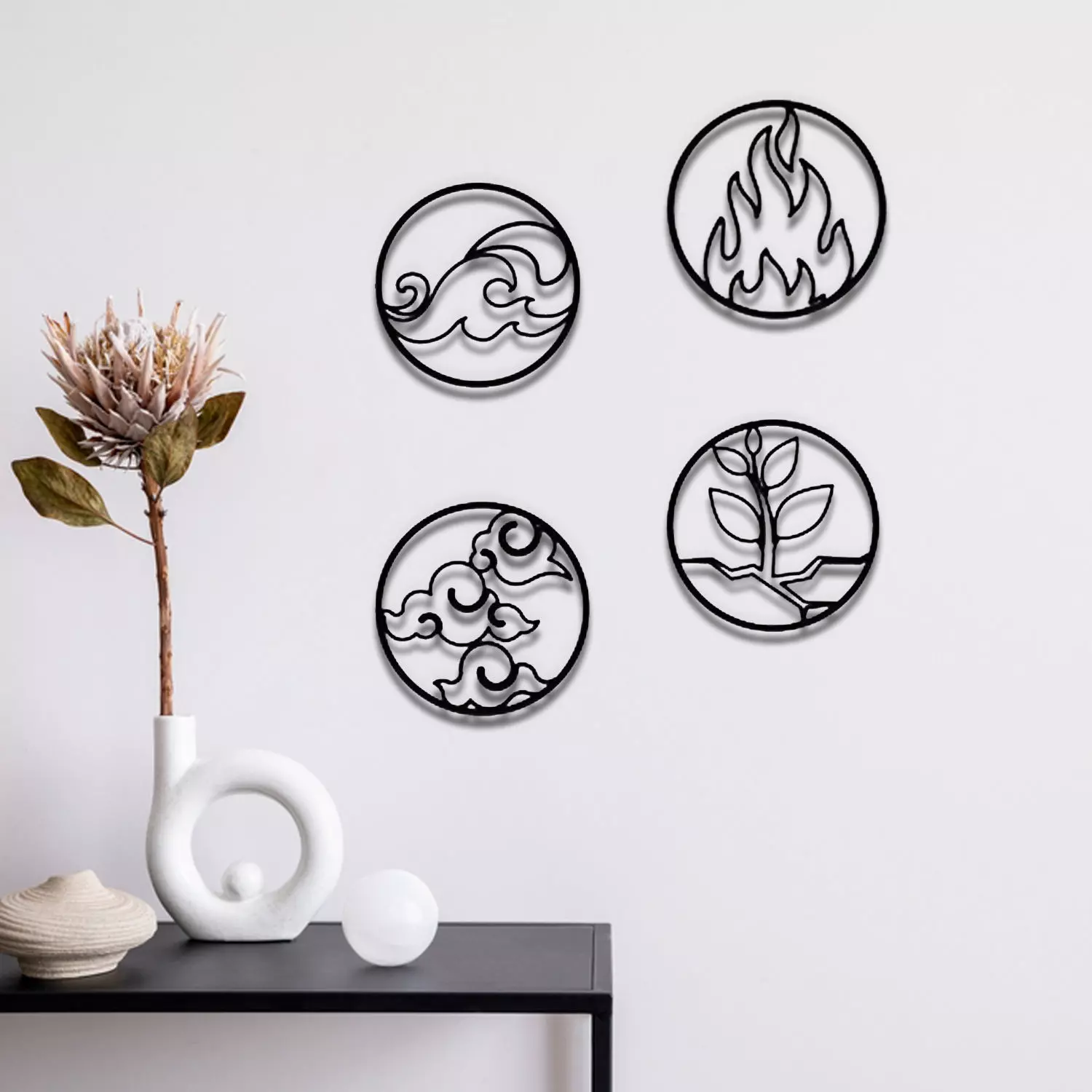 Four Element Wall Art 3D print model