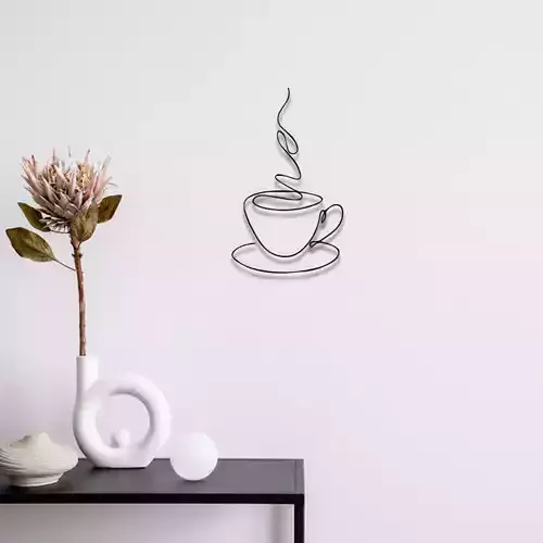 Coffee Cup Wall Art 3D print model