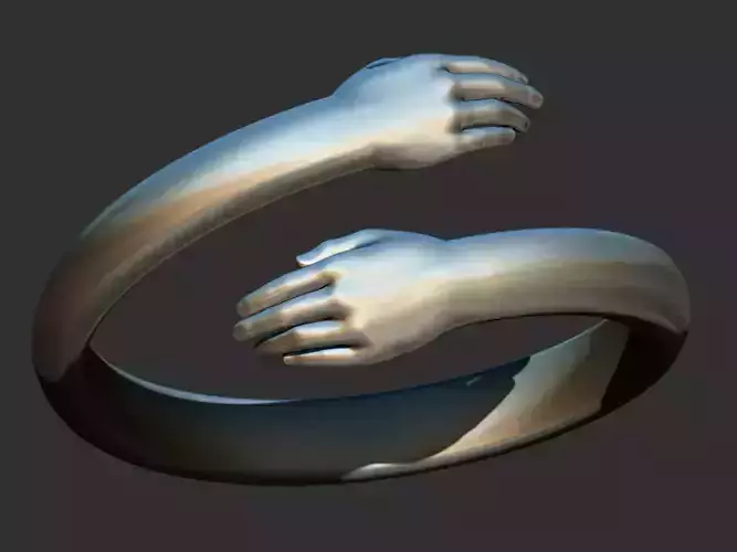 Hug hands Ring