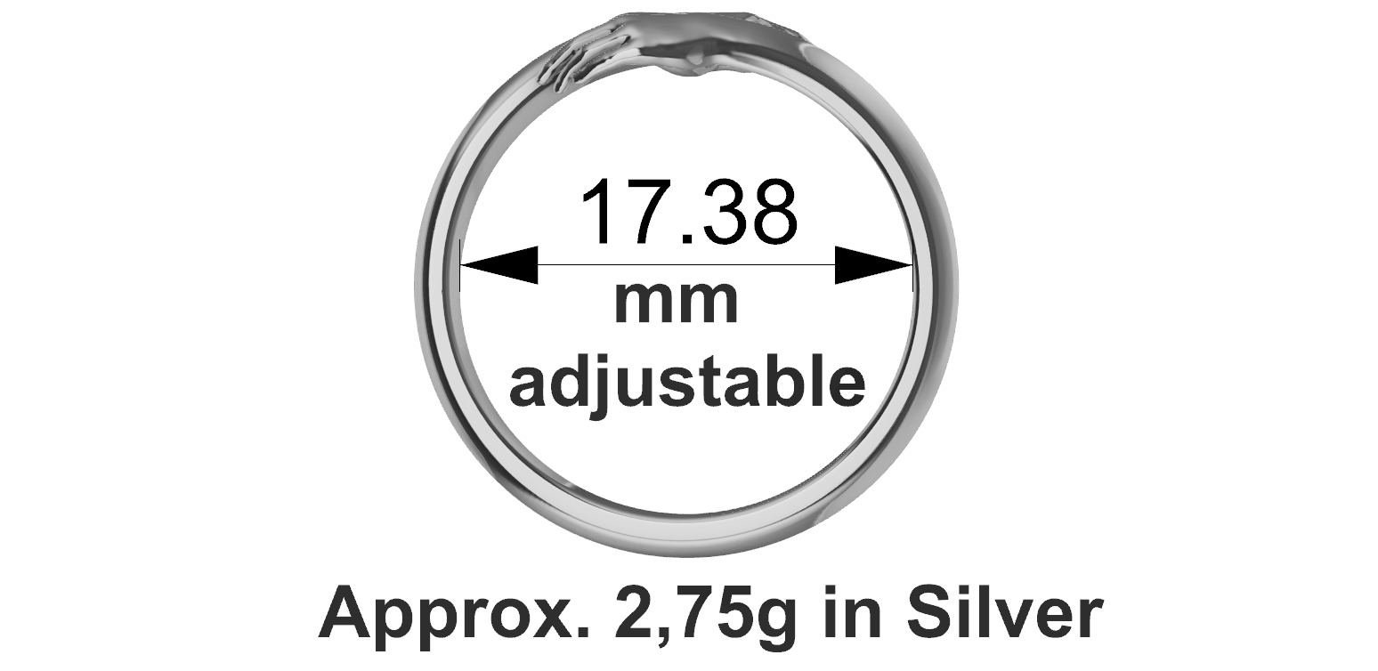 Hug hands Ring 3D print model_3