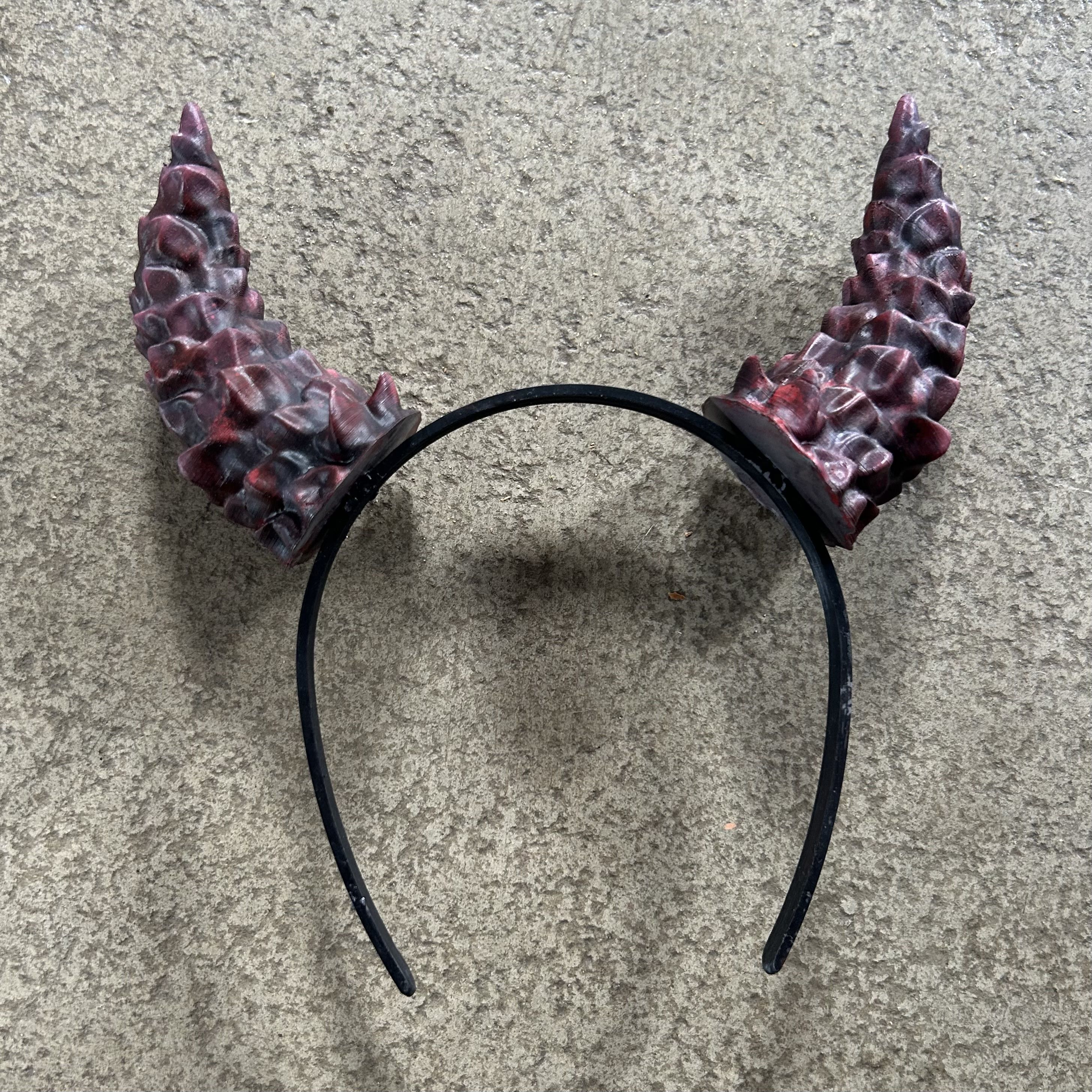 Headband Set Tentacles Mermaid and Demon Horns 3D print model_2