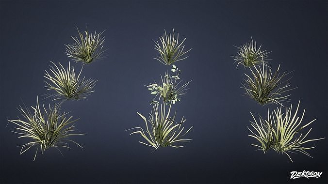 FOLIAGE - Grass Mix 01 - LOW POLY AND NANITE Low-poly 3D model