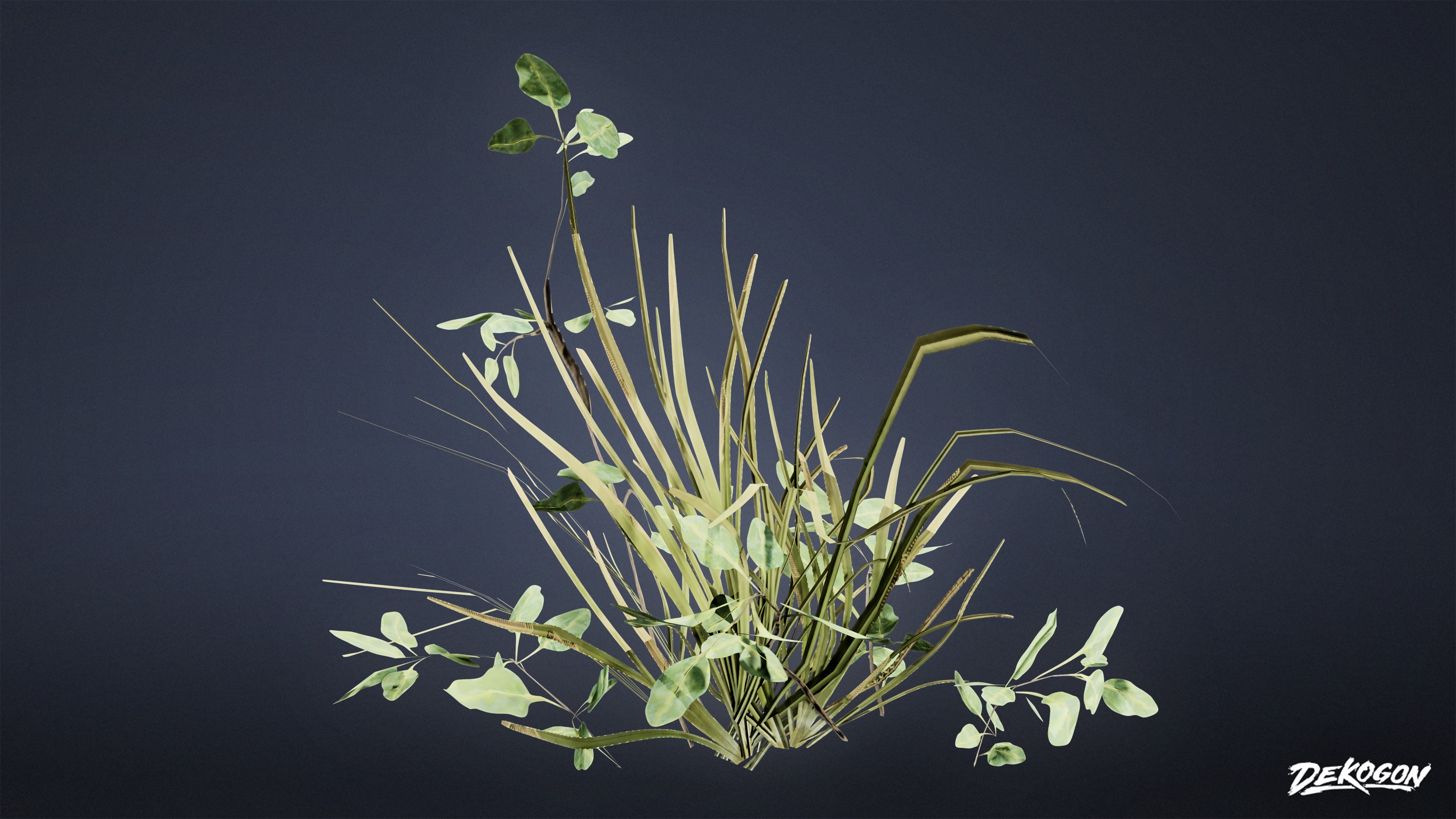 FOLIAGE - Grass Mix 01 - LOW POLY AND NANITE Low-poly 3D model_1