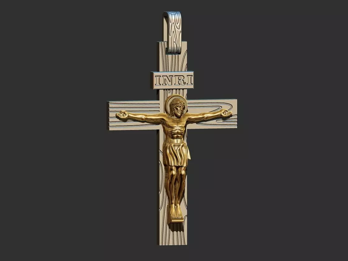 Cross with Jesus 3D print model