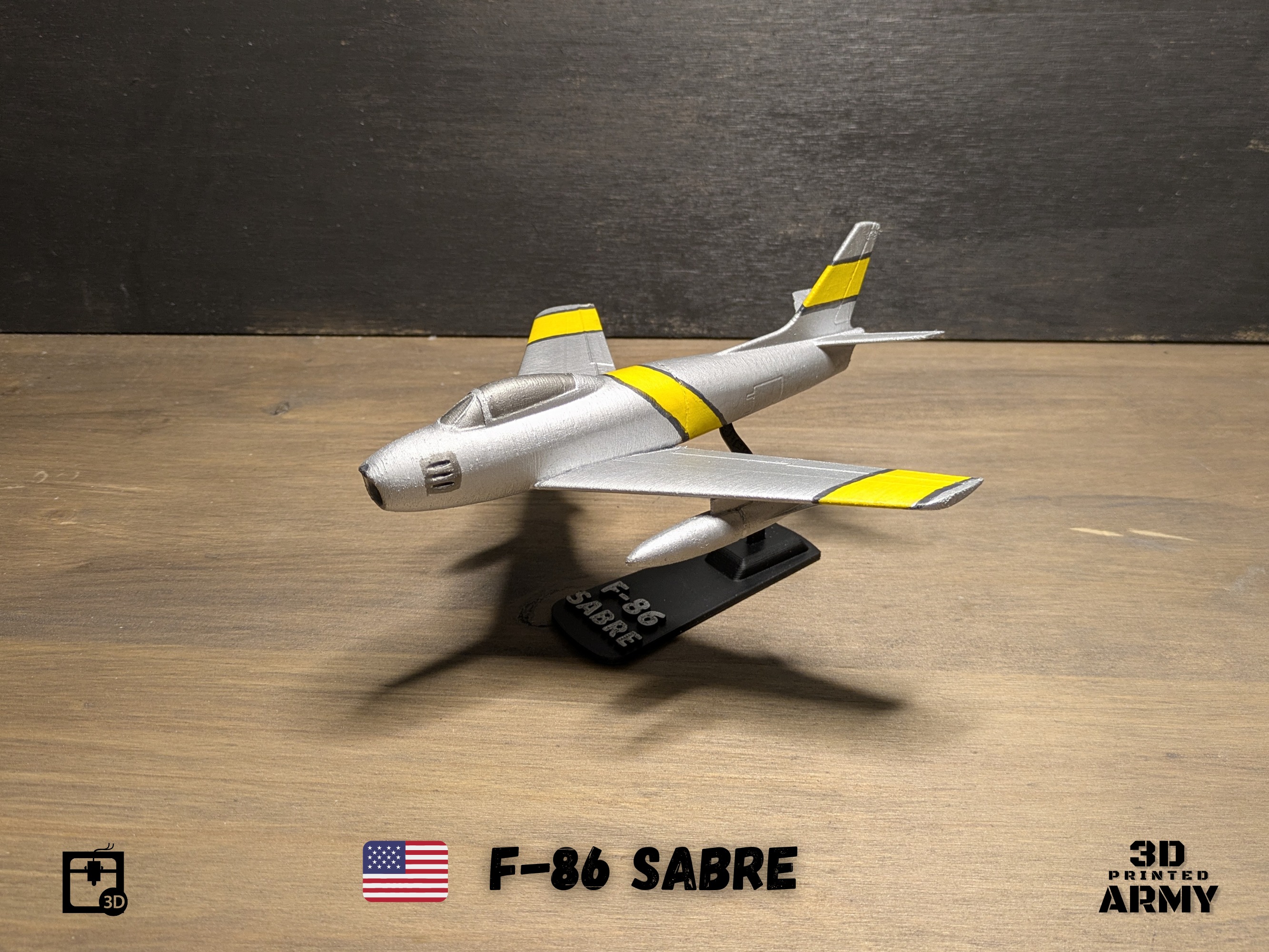 North American F-86 SABRE  jet fighter - 3D printing 3D print model_18