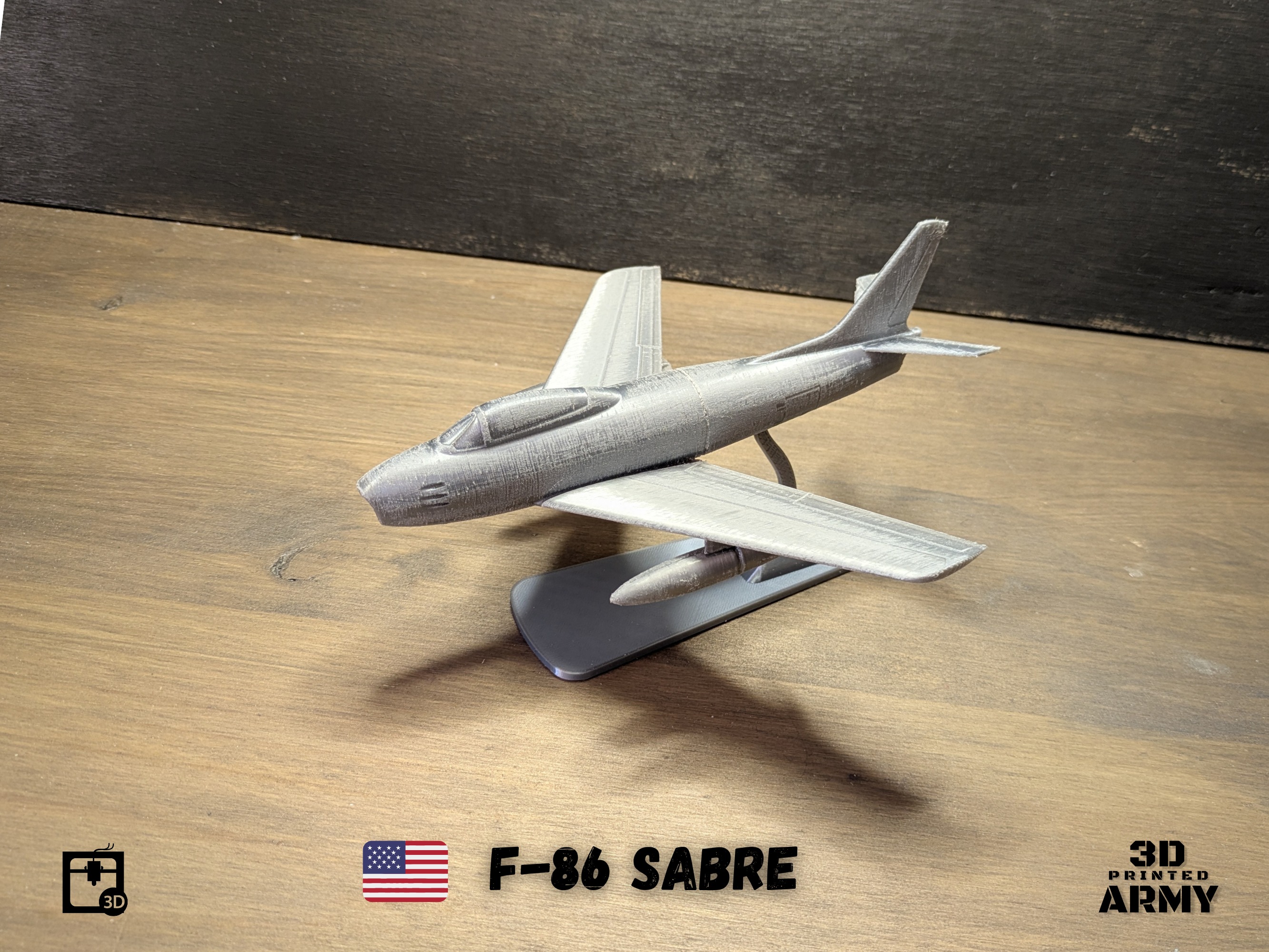 North American F-86 SABRE  jet fighter - 3D printing 3D print model_17