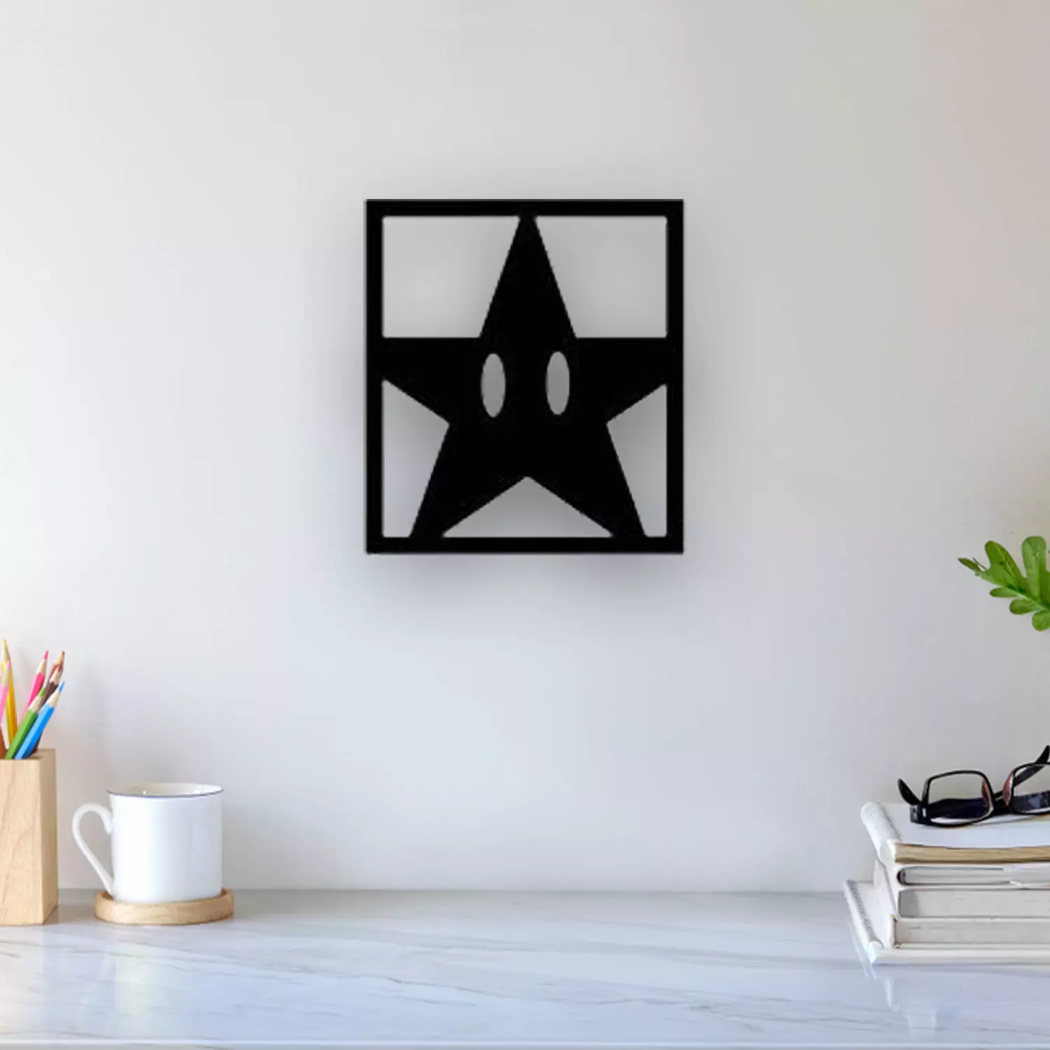 Super Mario Star Wall Art 3D print model
