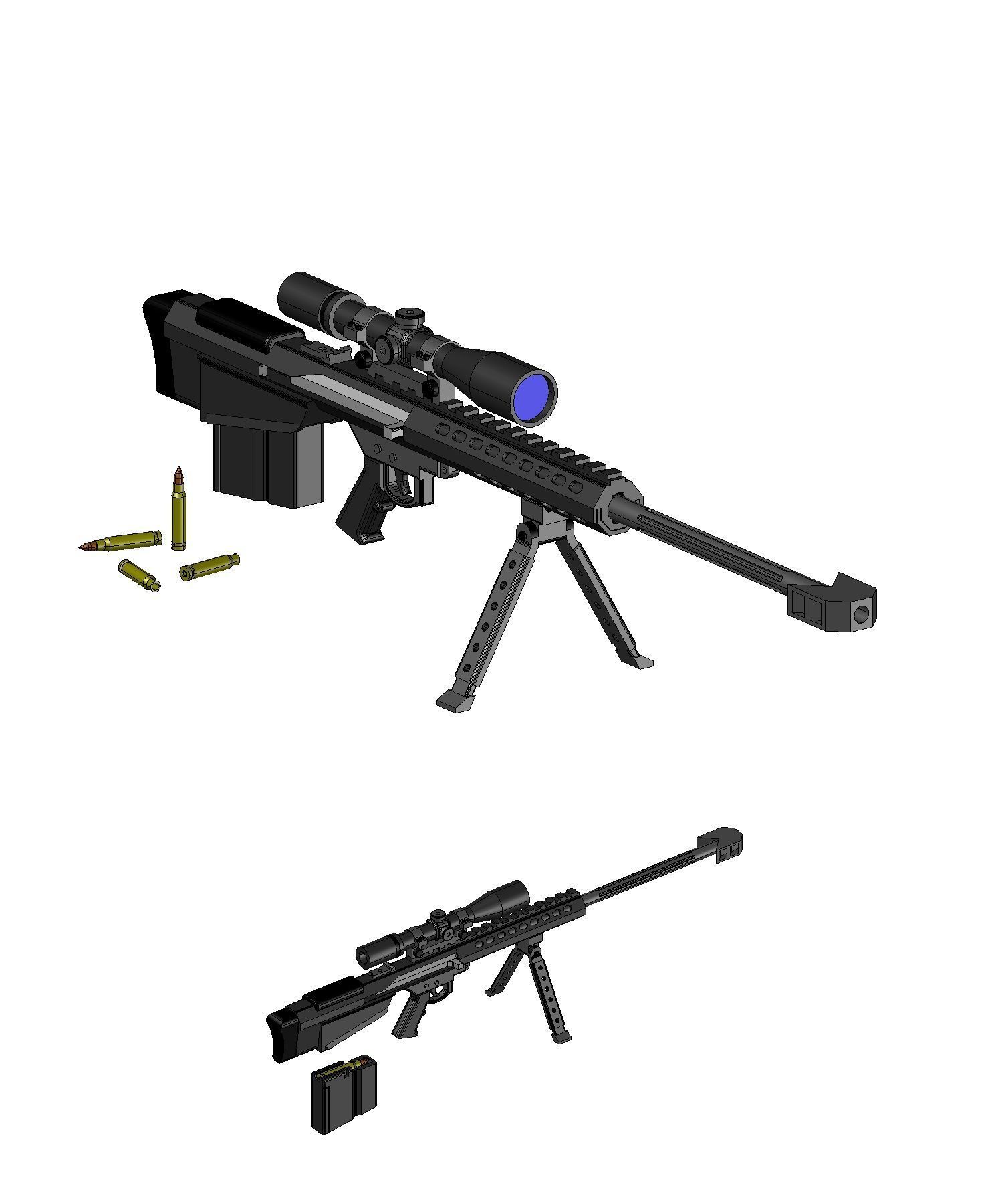 50 CAL TABLETOP AND TOY 3D print model