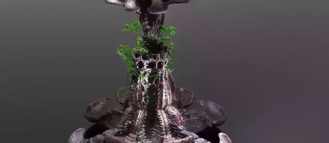 Alien Moss tower 1 3D model