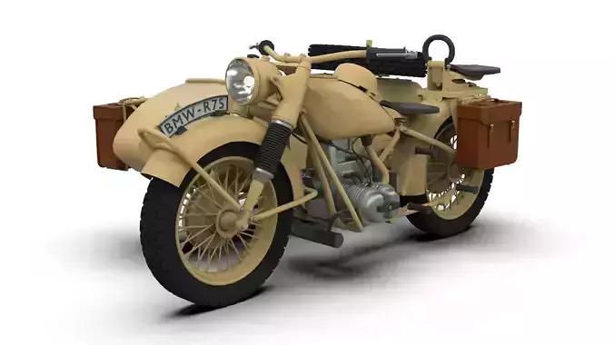 Motorcycle with sidecar  1941